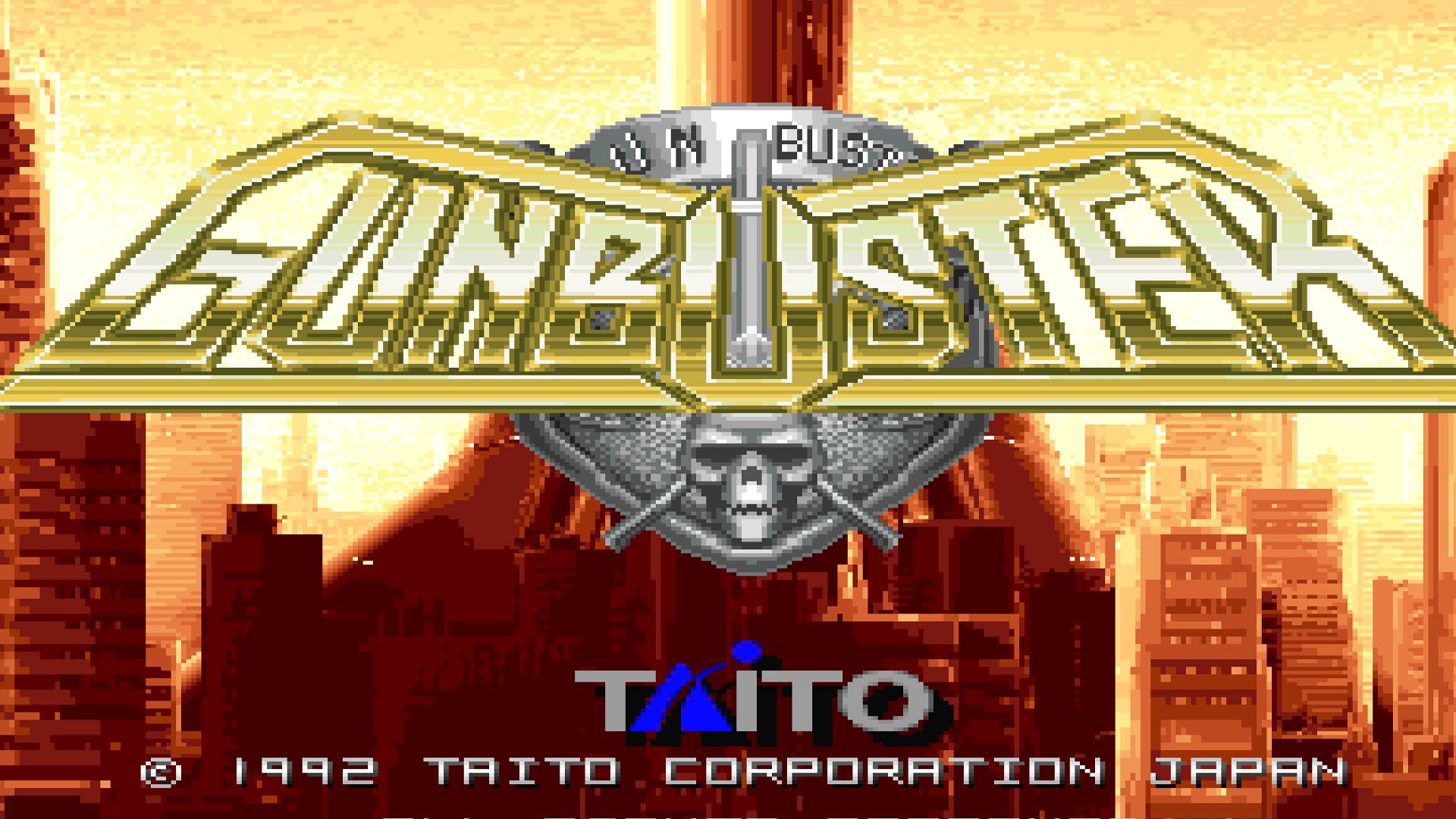 gunbuster title screen arcade game