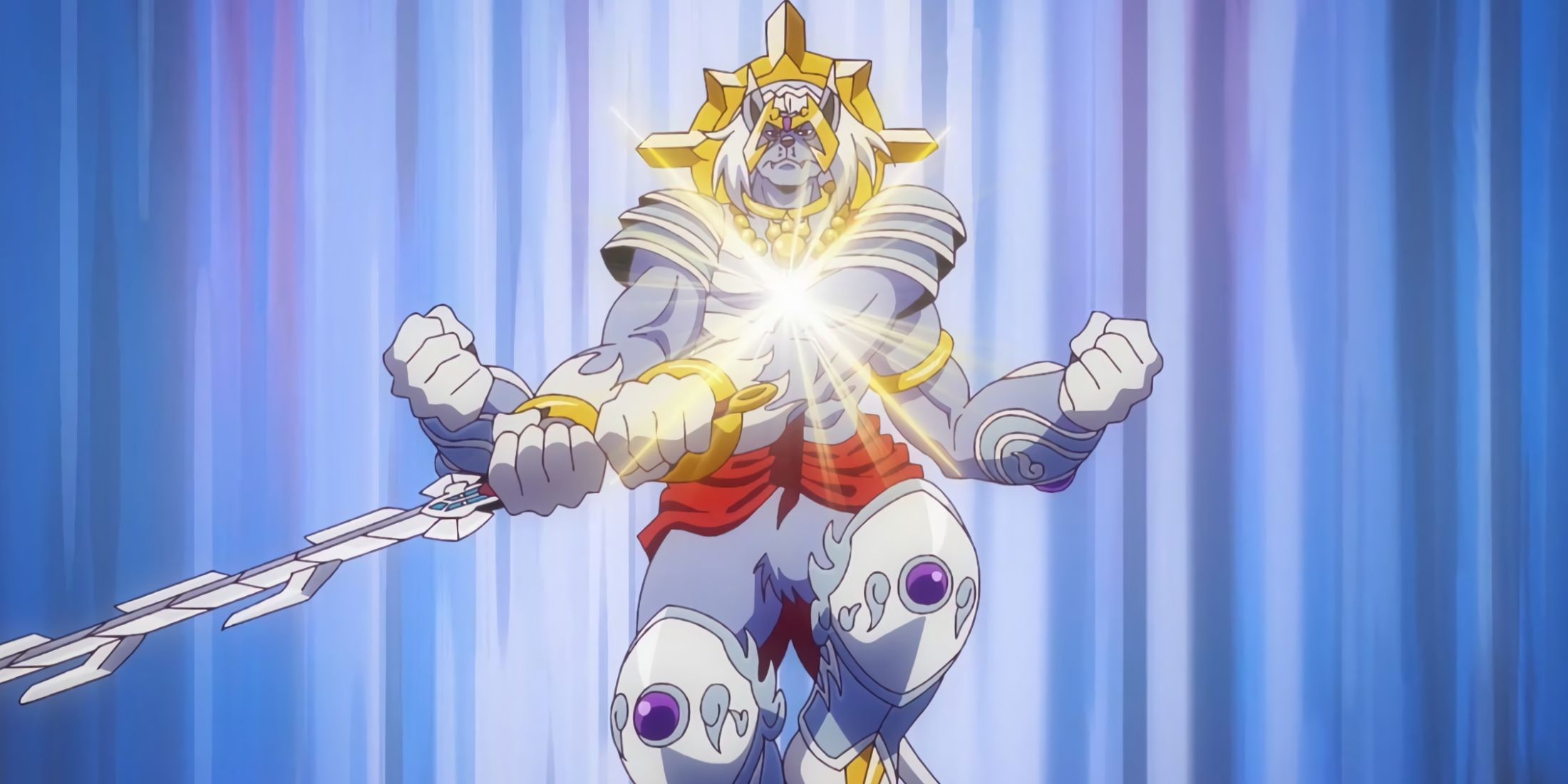 Habakirimon brandishing his sword
