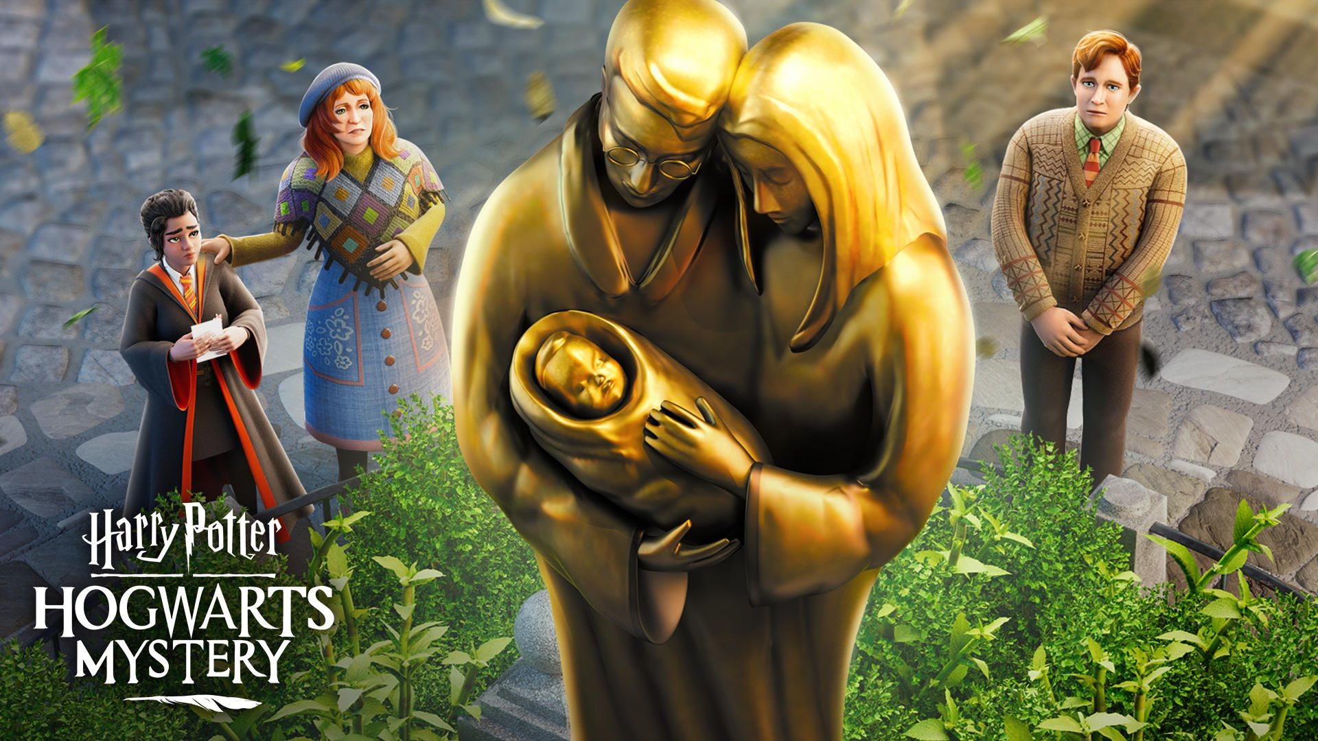 harry potter hogwarts mystery lily and james statue