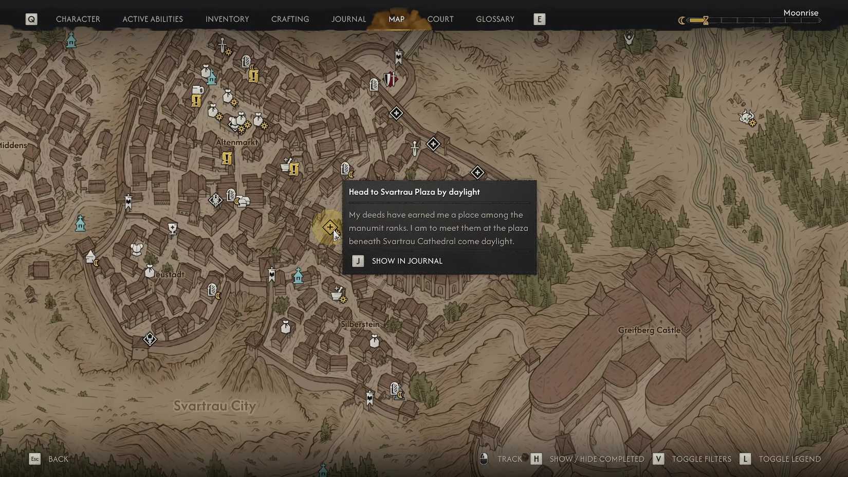 Head to the Svartrau Plaza by Daylight blood of dawnwalker where loyalty lies-1