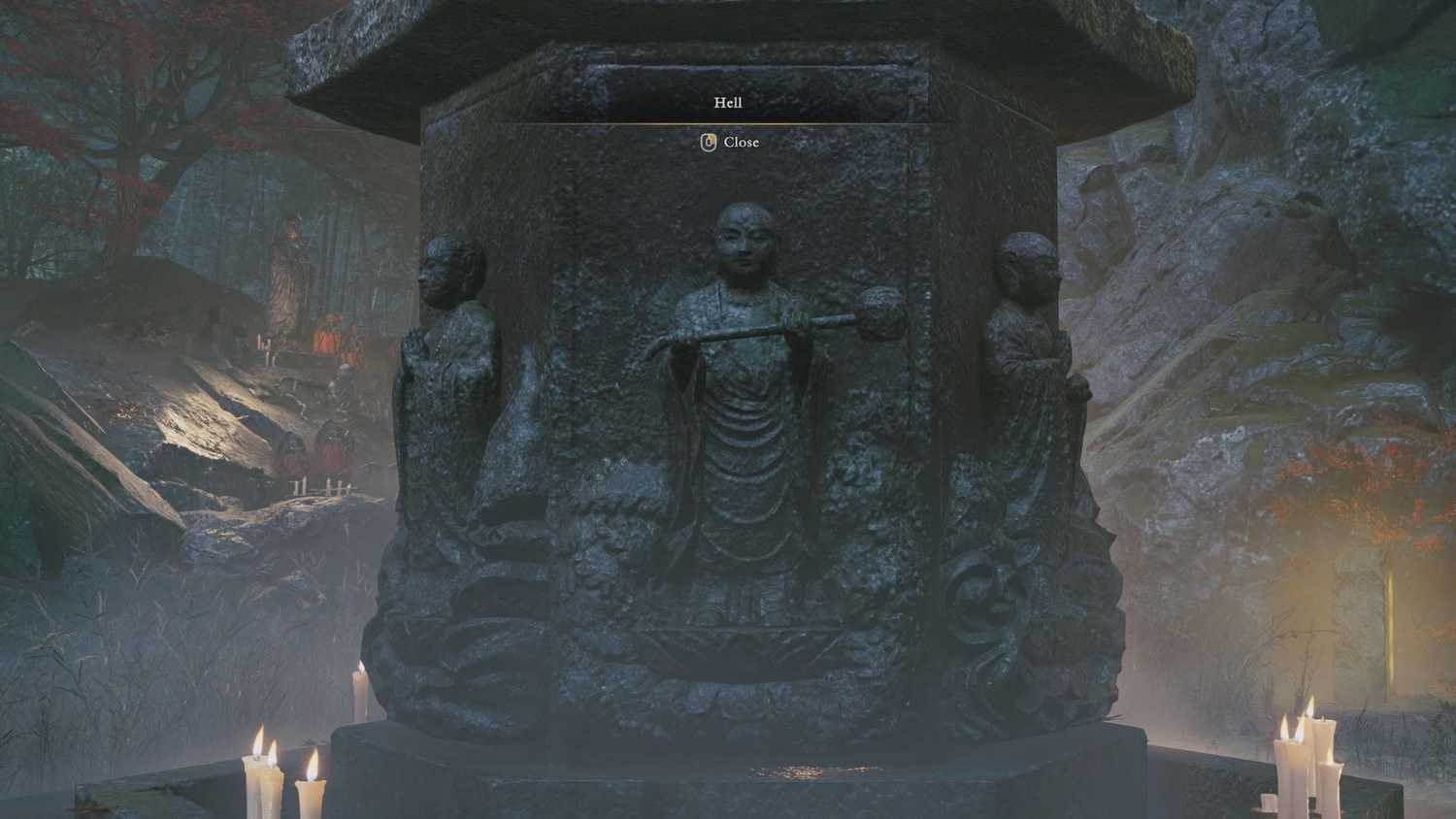Cara Menemukan Hidden Path (In the Light of an Icy Moon) di Onimusha WOTS 8 Hell Statue in Onimusha WOTS