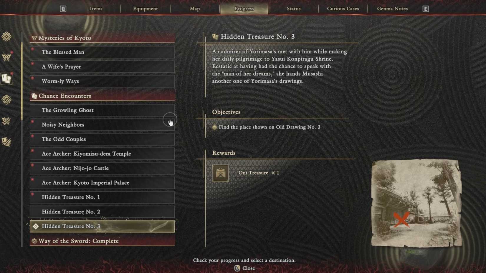 Hidden Treasure No. 3 in Onimusha WoTs