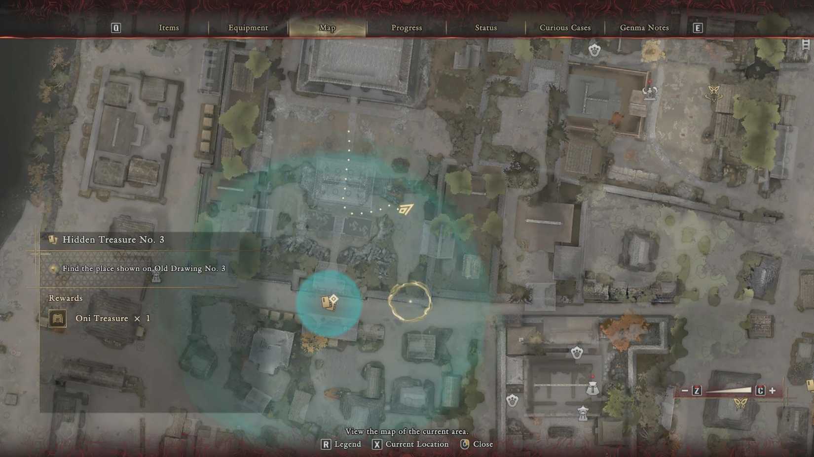 Hidden Treasure No. 3 Location in Onimusha WoTs