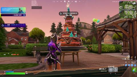 How to Eat Slices of Birthday Cake Found at Named Locations in Fortnite - 3
