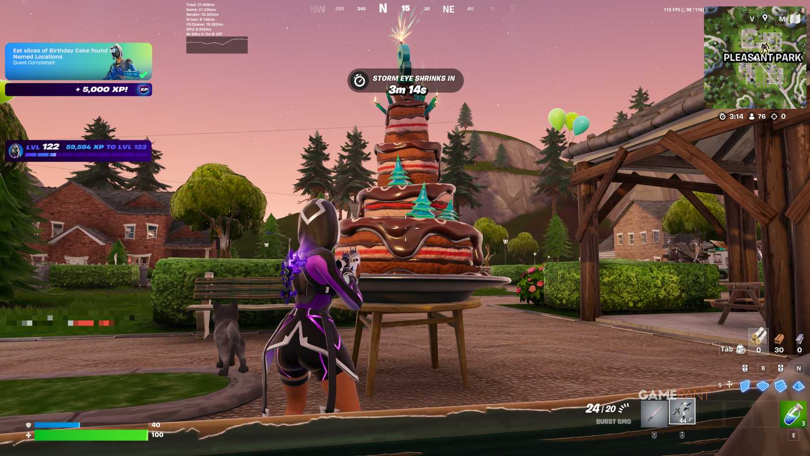 How to Eat Slices of Birthday Cake Found at Named Locations in Fortnite - 3