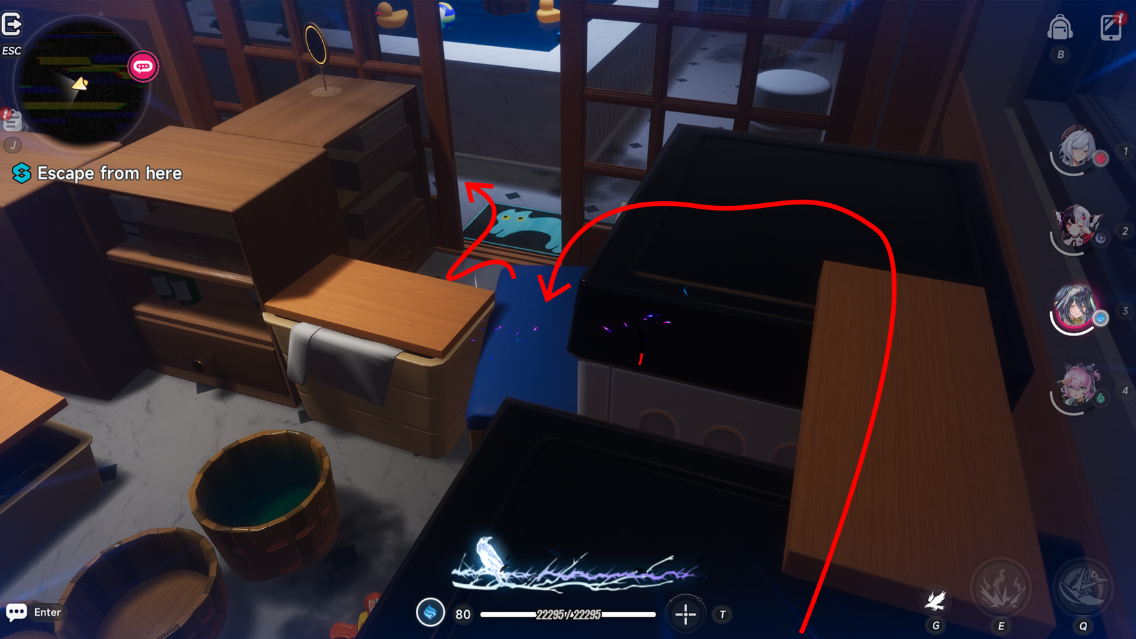How to enter the bathroom second part in NTE