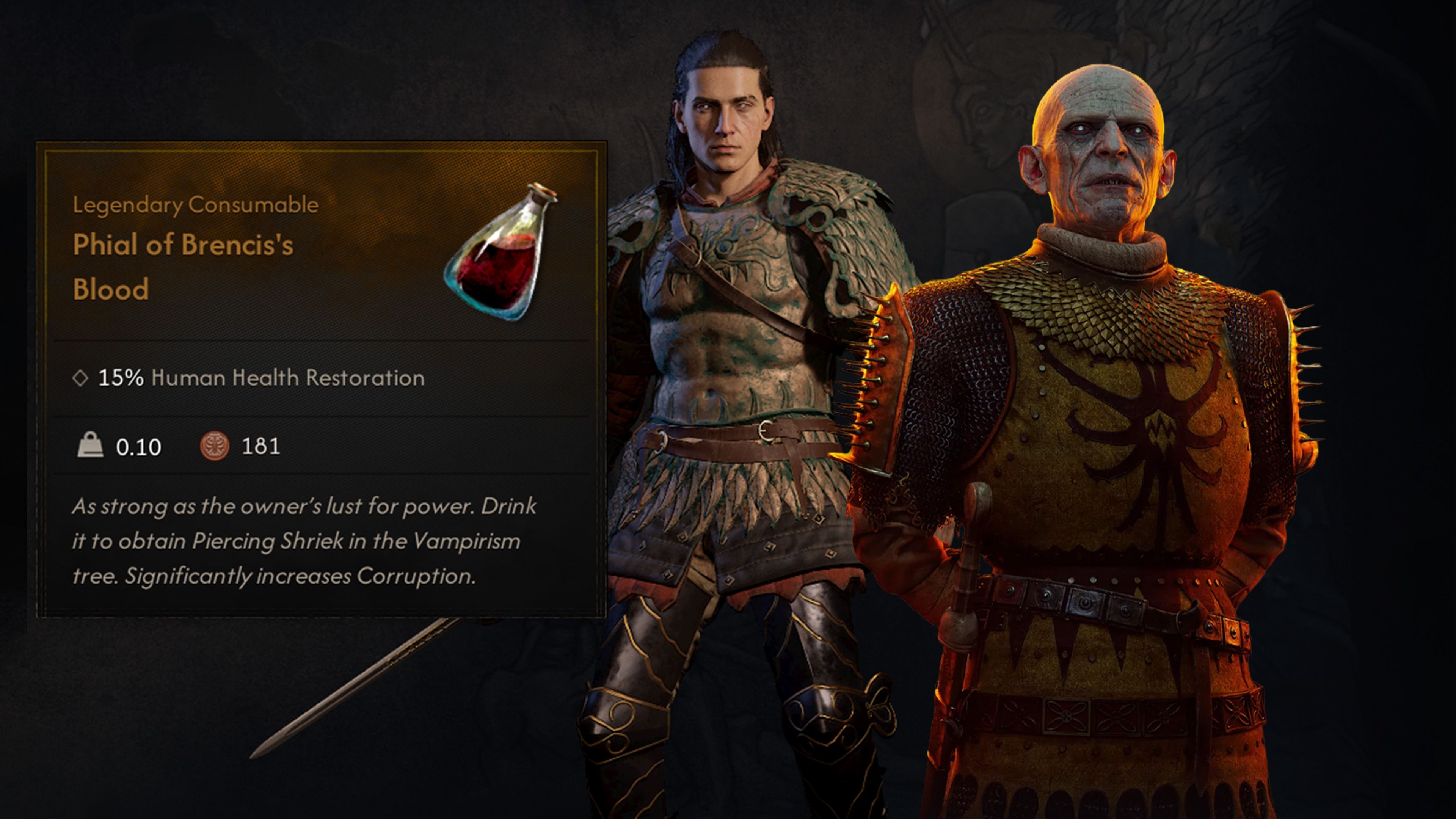 Vial Of Brencis Blood Location (Piercing Shriek Ability) In Blood of Dawnwalker