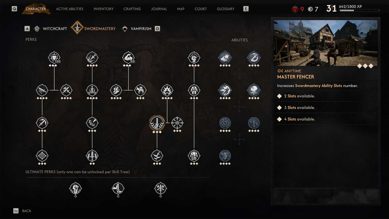 how to increase swordmastery ability slot in the blood of dawnwalker