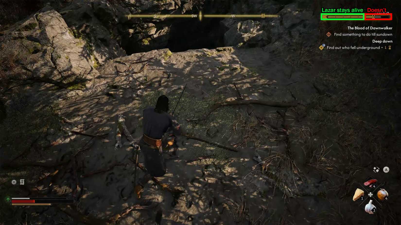 How To Keep Lazar alive in deep down quest