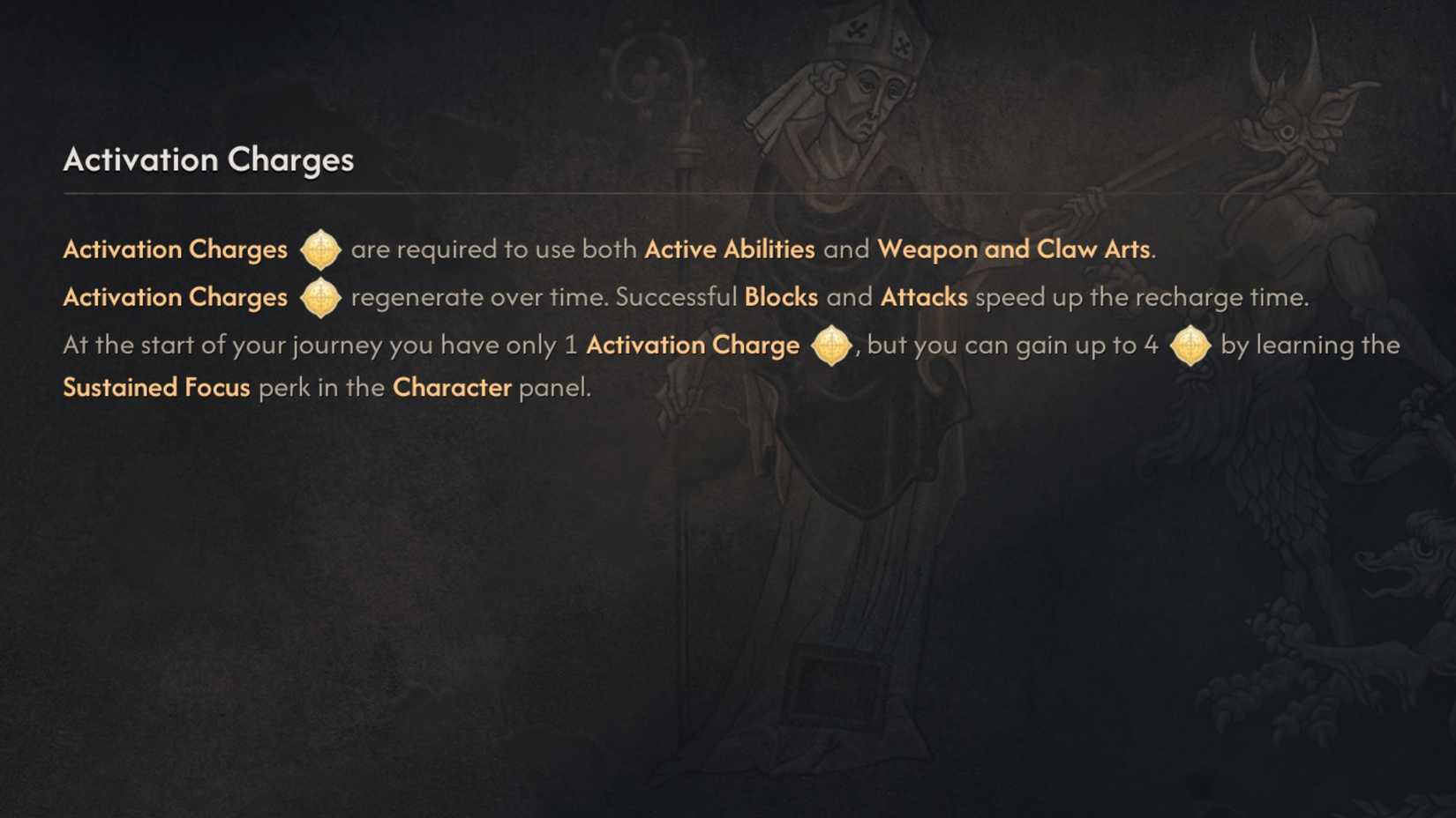 how to recover activation charges in the blood of dawnwalker