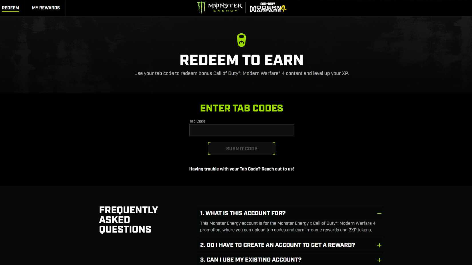 How to Redeem Monster Energy Tag Codes for COD Modern Warfare 4