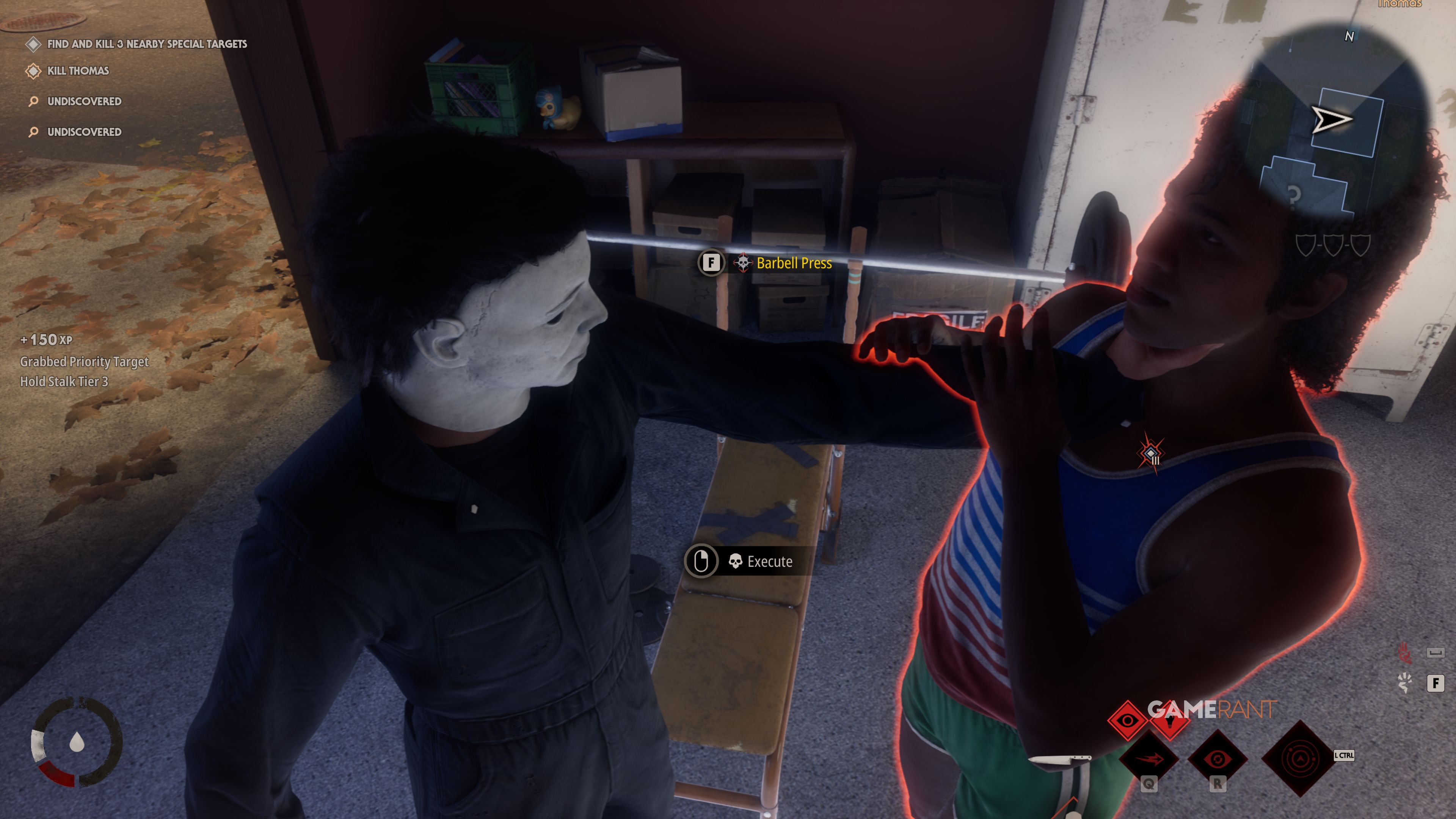 How to Use Weight Bench Kill to Execute Thomas in Halloween The Game - 3