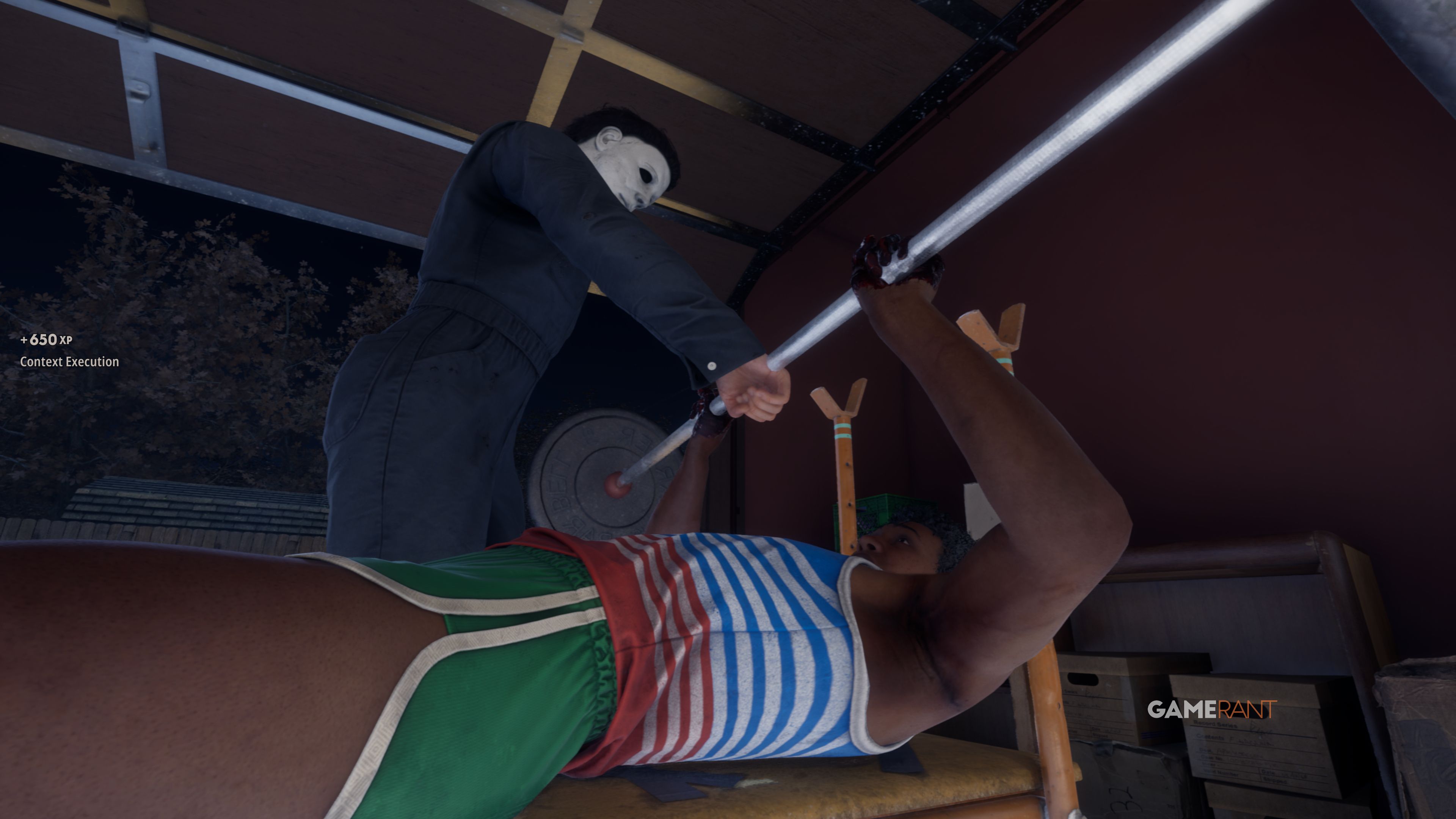 How to Use Weight Bench Kill to Execute Thomas in Halloween The Game - 4