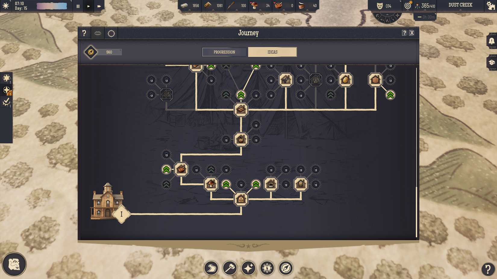 Ideas tree in Wild West Pioneers