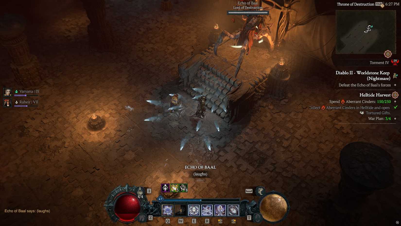 Diablo 4 Fighting Baal