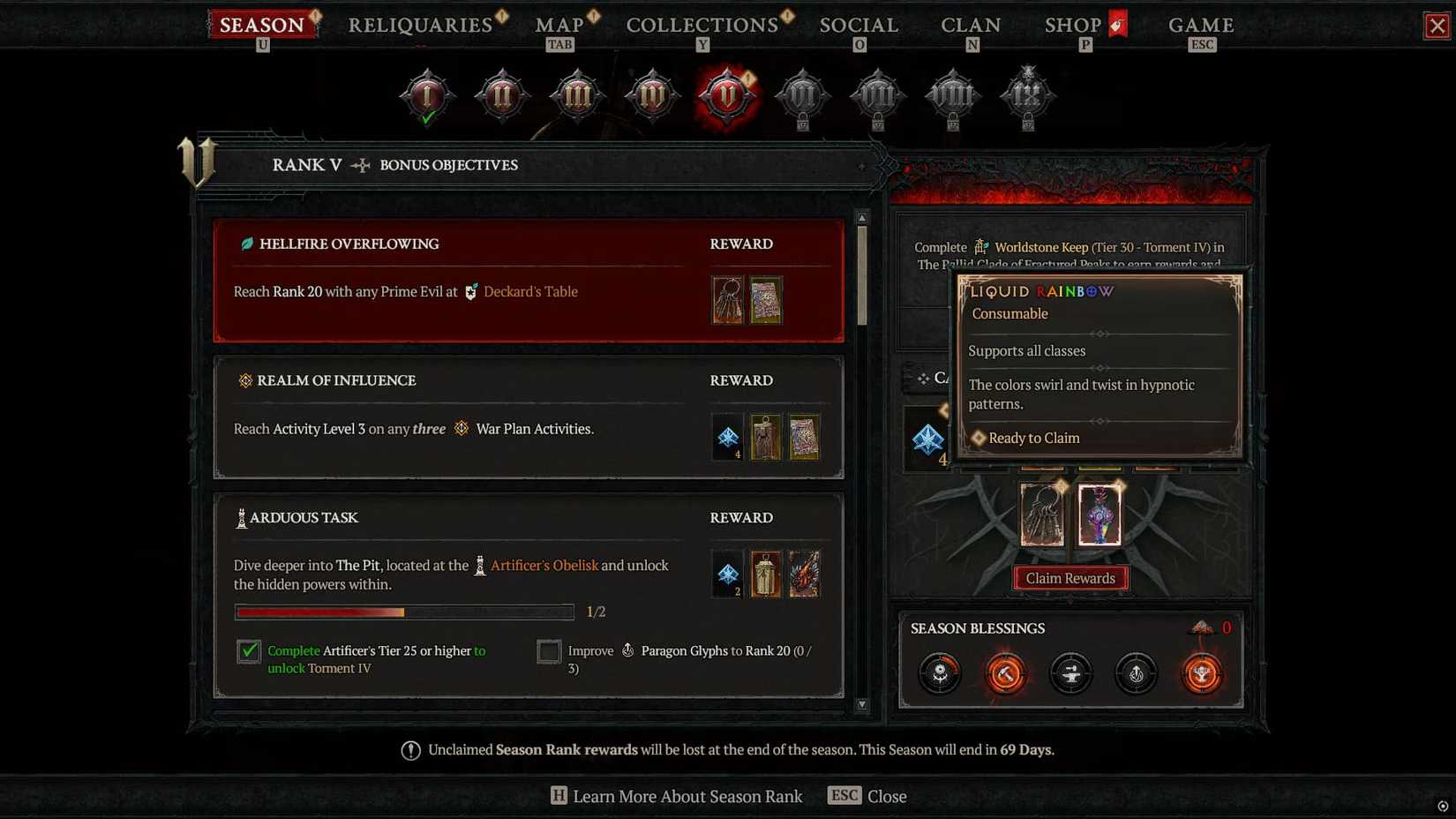 Diablo 4 Liquid Rainbow season reward