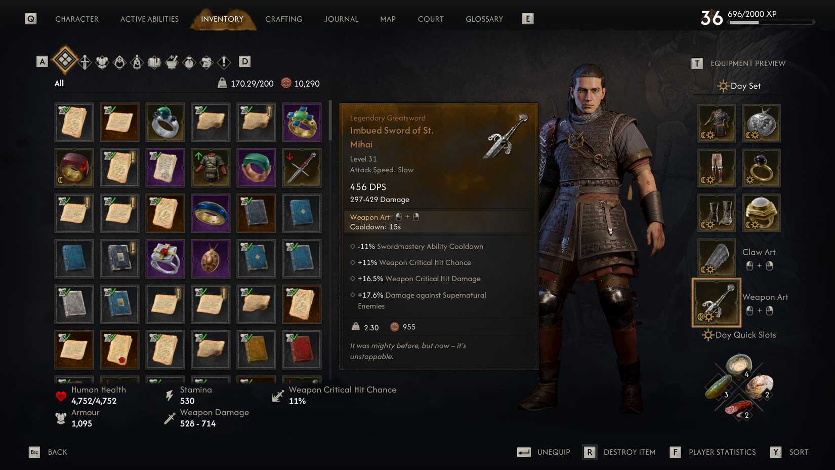 Imbued Sword of St. Mihail The Blood of Dawnwalker