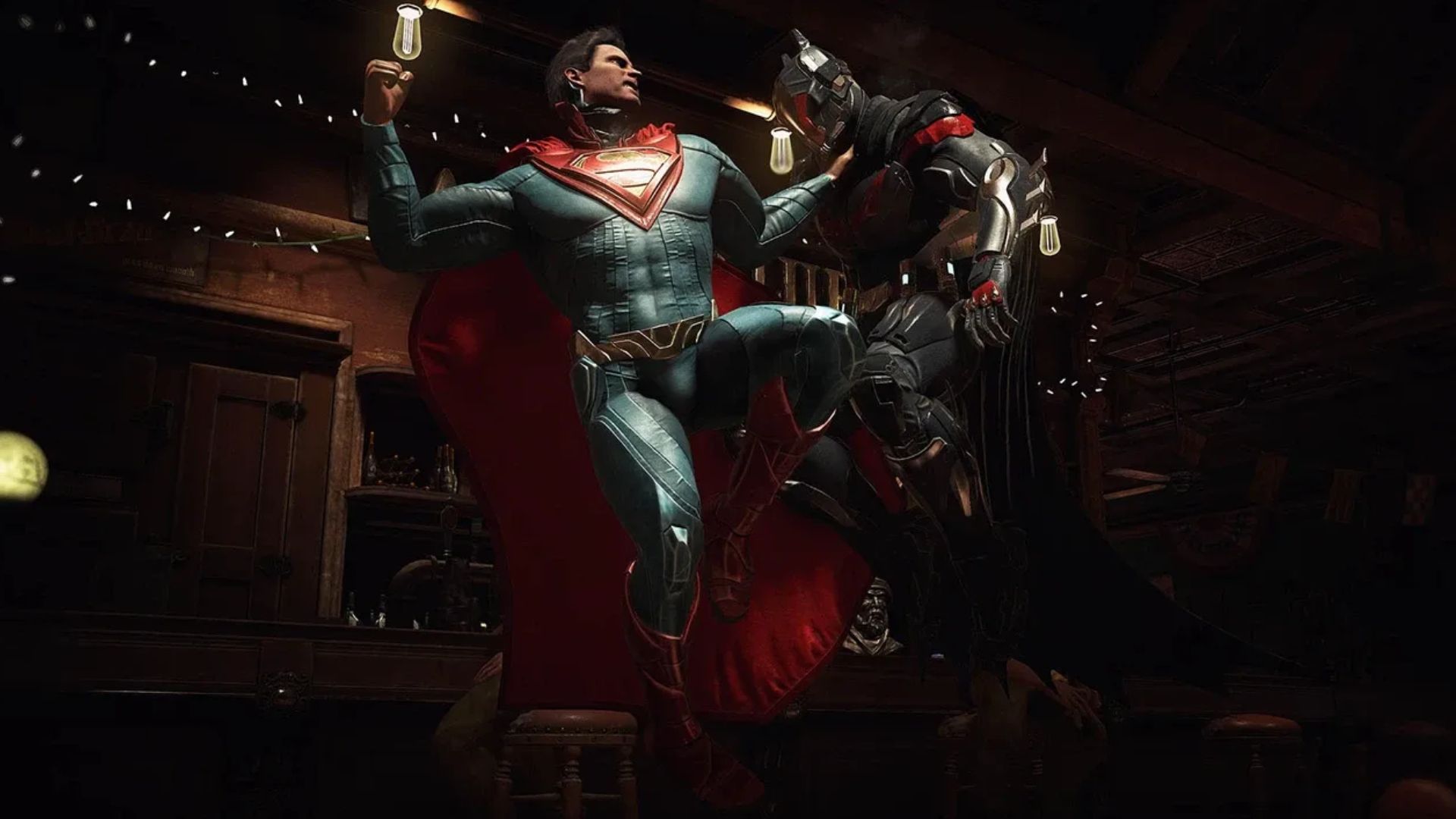 Injustice 2 Combat Screenshot with Batman and Superman