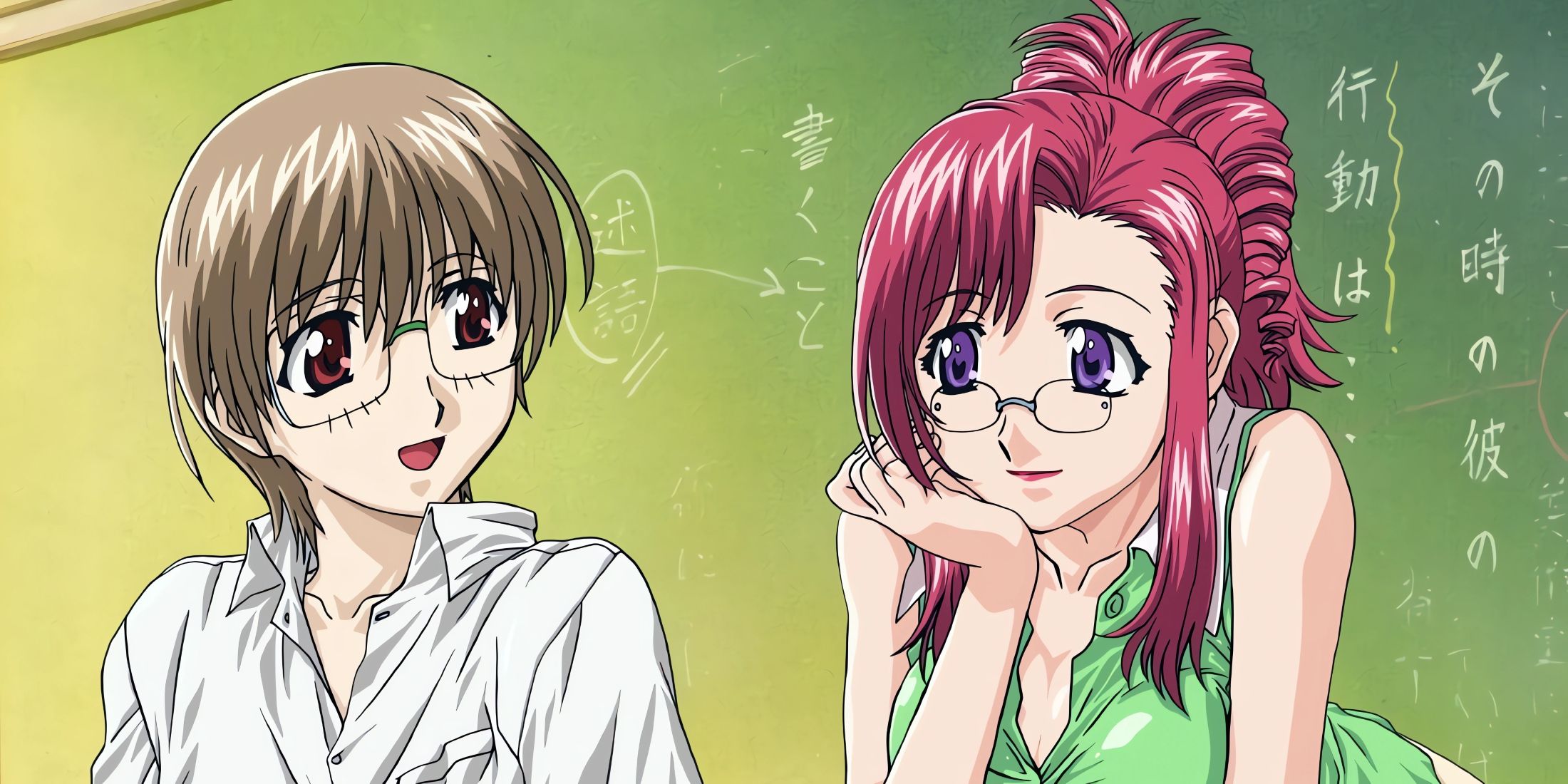 Kei and Mizuho smiling at each other