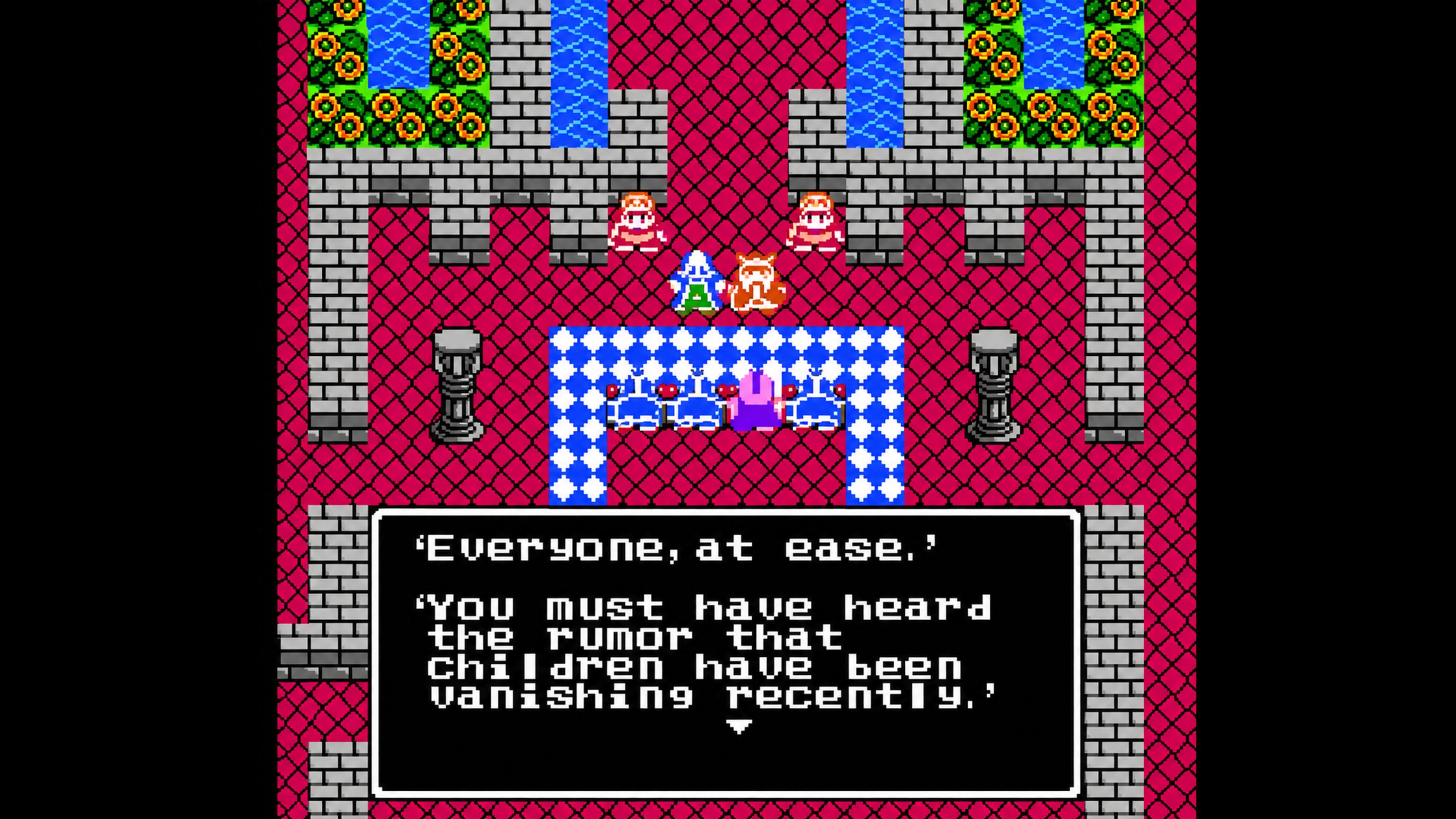 King explaining the situation in Dragon Warrior 4 NES