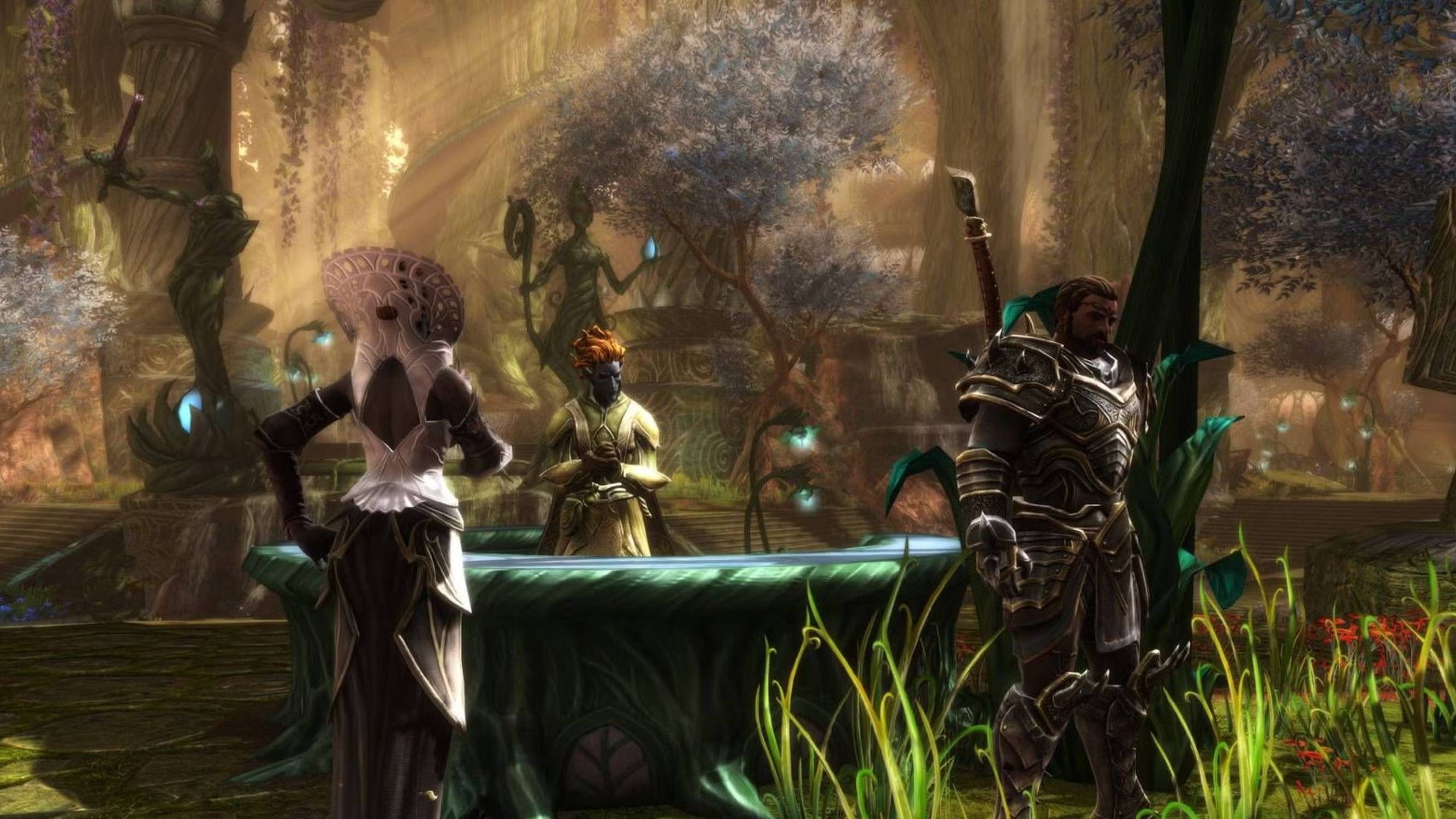 kingdoms of amalur reckoning characters gathered around a table