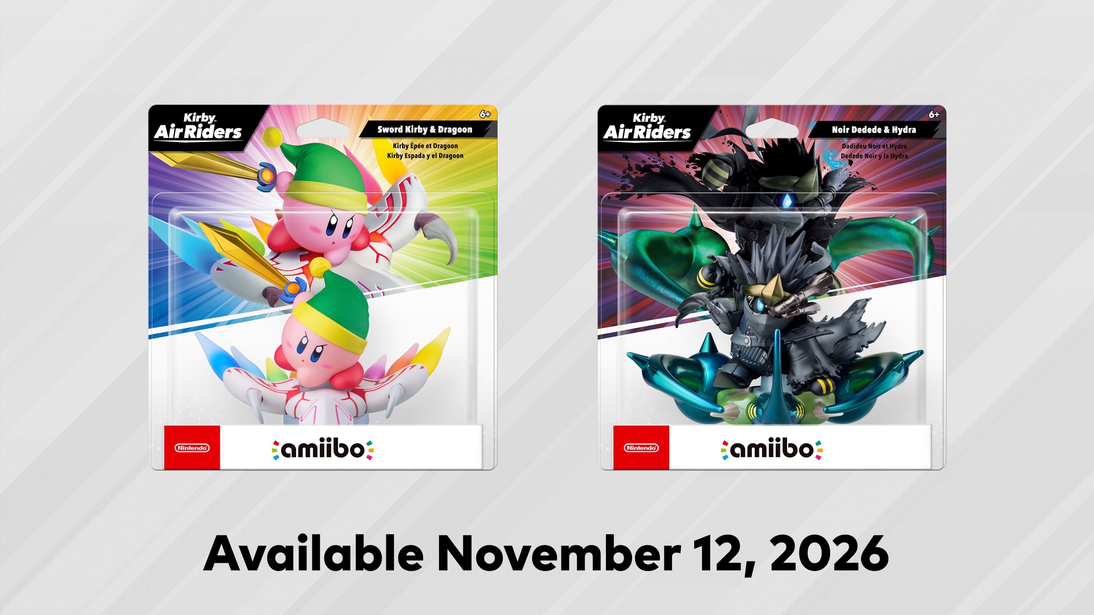 Kirby Air Riders Sword Kirby and Noir Dedede amiibo