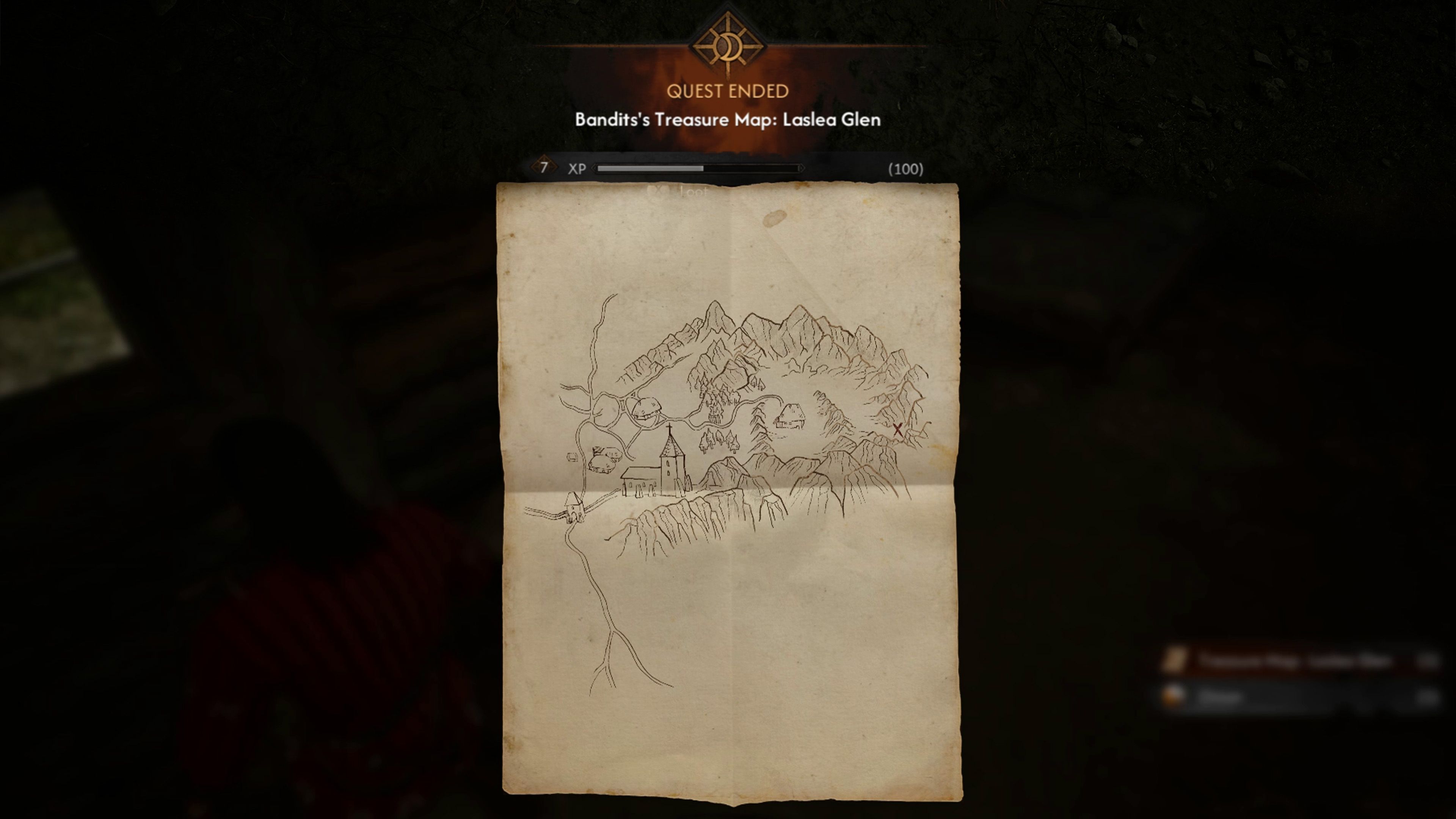 Laslea Glen Treasure Map Location In Blood of Dawnwalker
