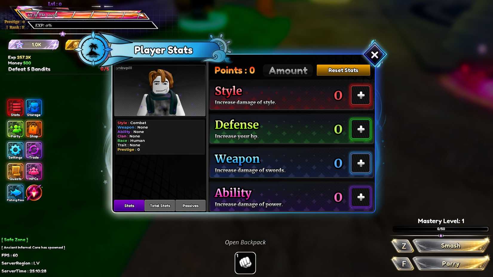 Legacy Piece stats