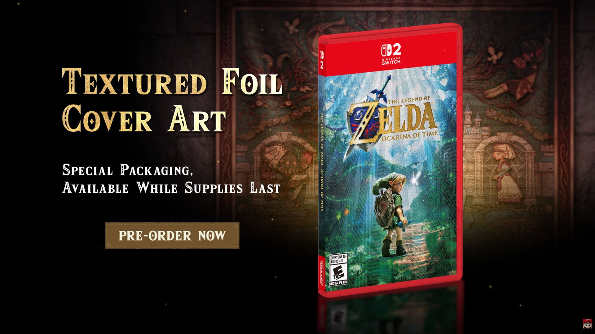 legend of zelda ocarina of time textured foil cover art