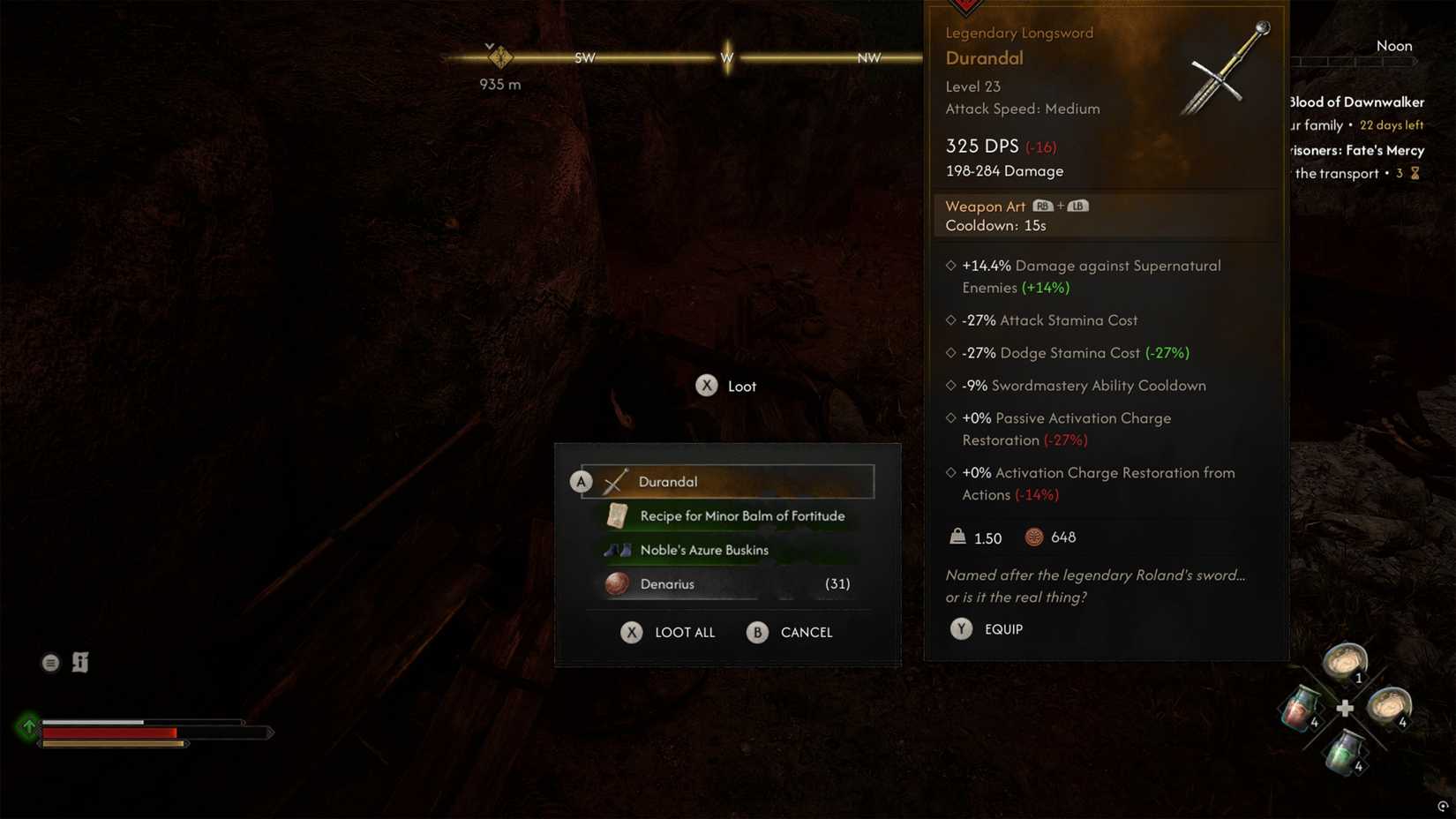 Legendary Sword Location In The Blood Of Dawnwalker 2