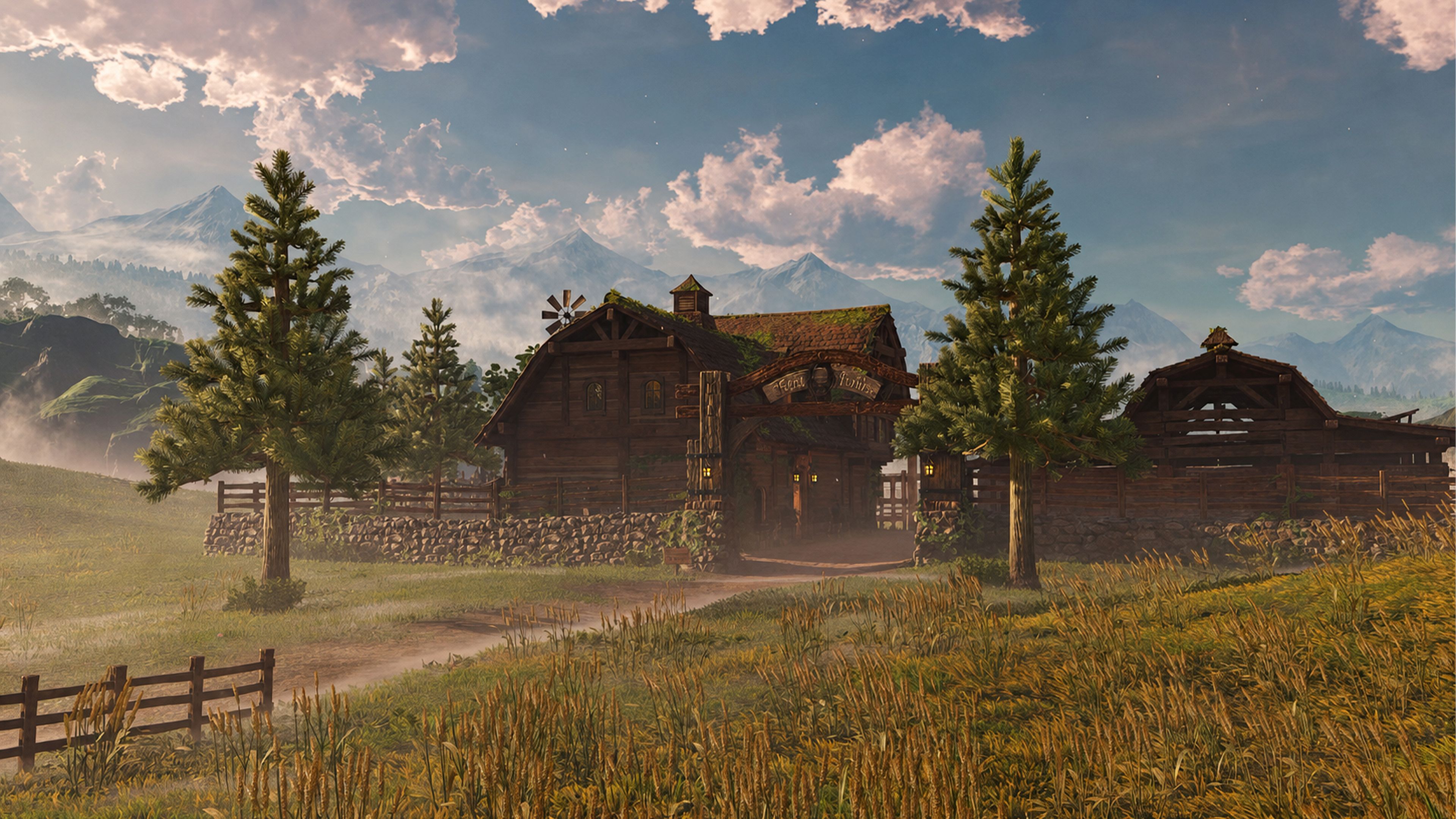Lon Lon Ranch in Hyrule Field in the Zelda Ocarina of Time remake on Switch 2