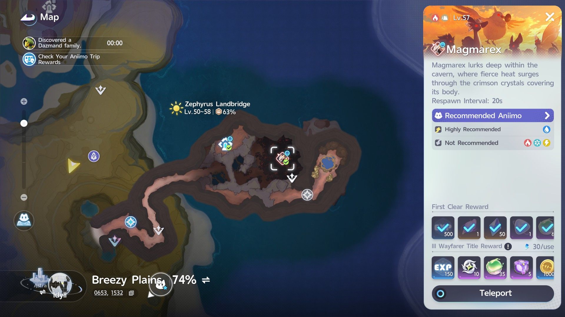 Magmarex Location in Aniimo (1)
