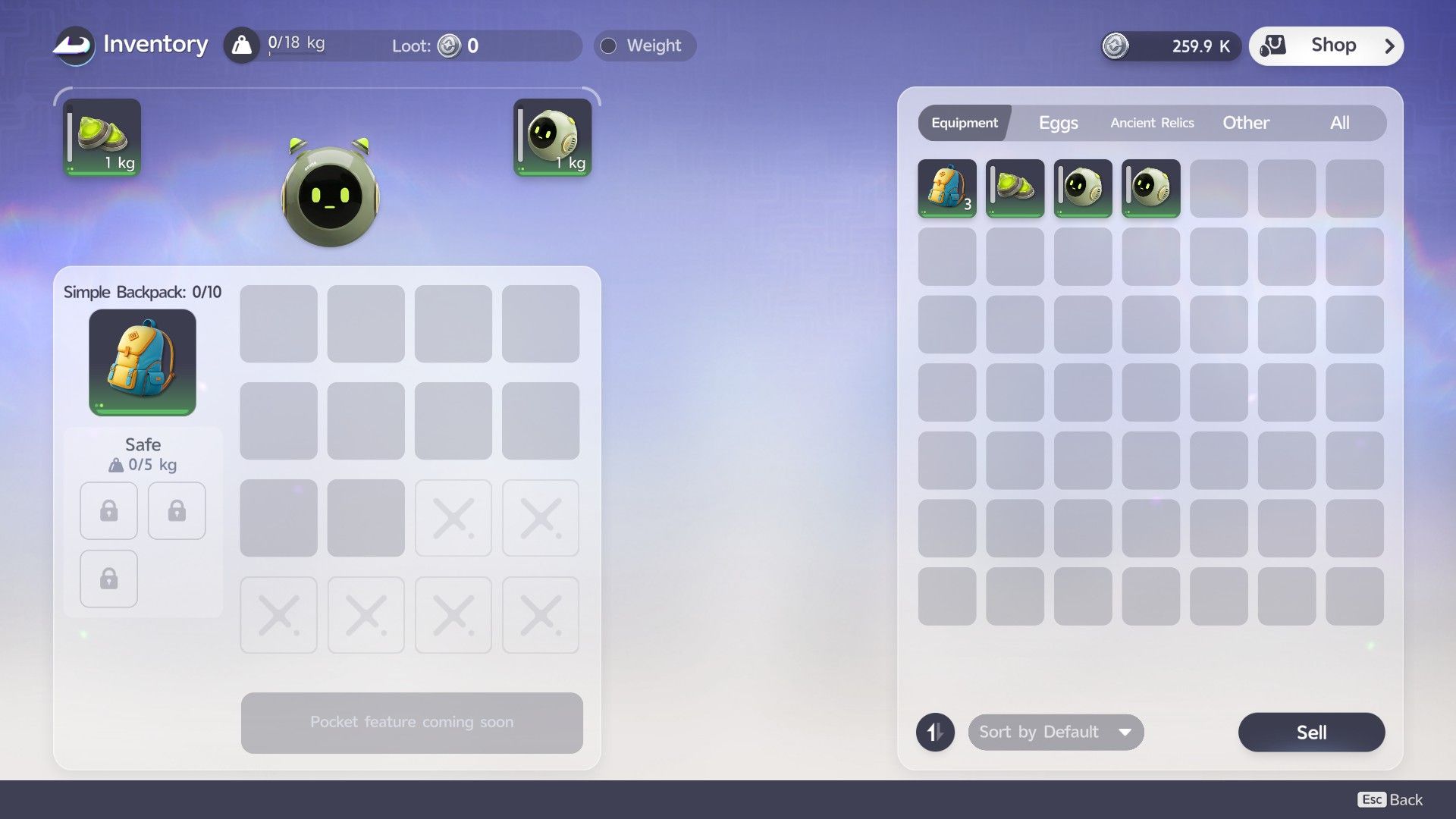 Managing inventory in Operation Egg Heist