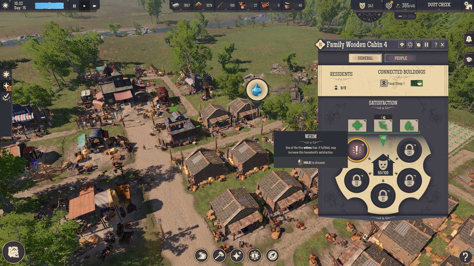 Managing whims in Wild West Pioneers