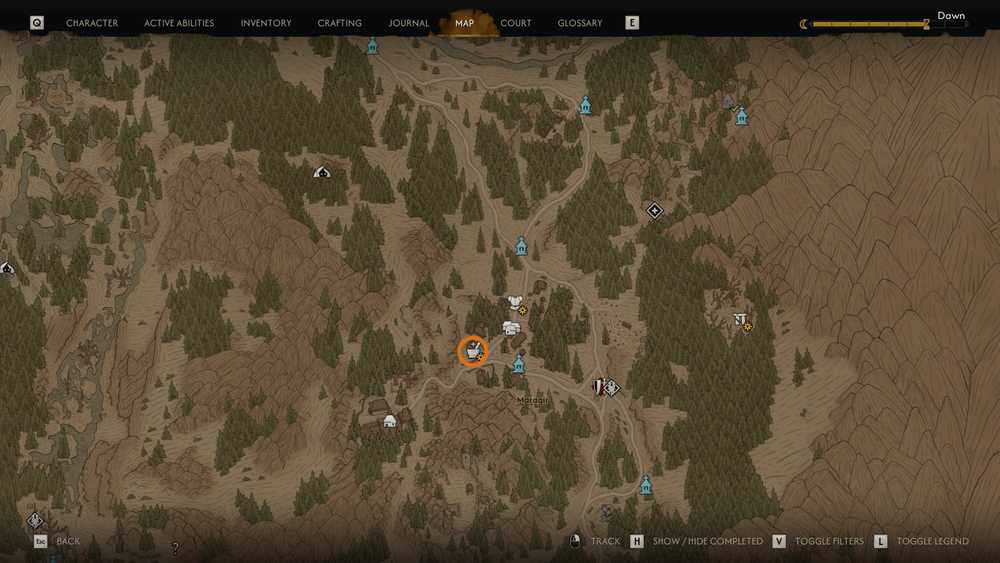 Localiza&ccedil;&atilde;o do m&eacute;dico de Maragir em The Blood of Dawnwalker