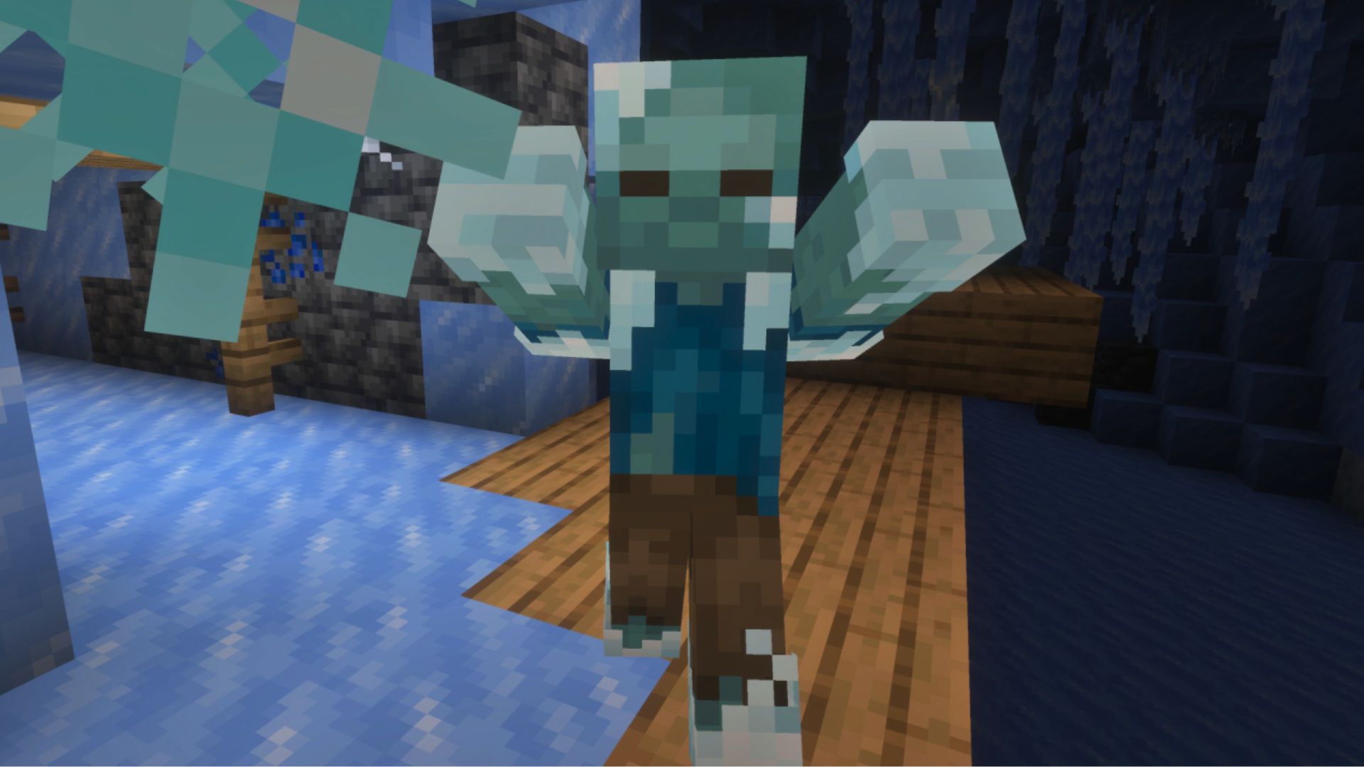 Minecraft Frozen Zombie from Ice Cave Game Drop