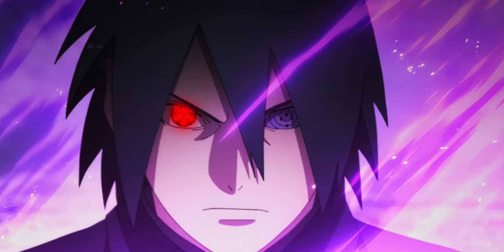 Sasuke activates his Susanoo against Jigen in Boruto