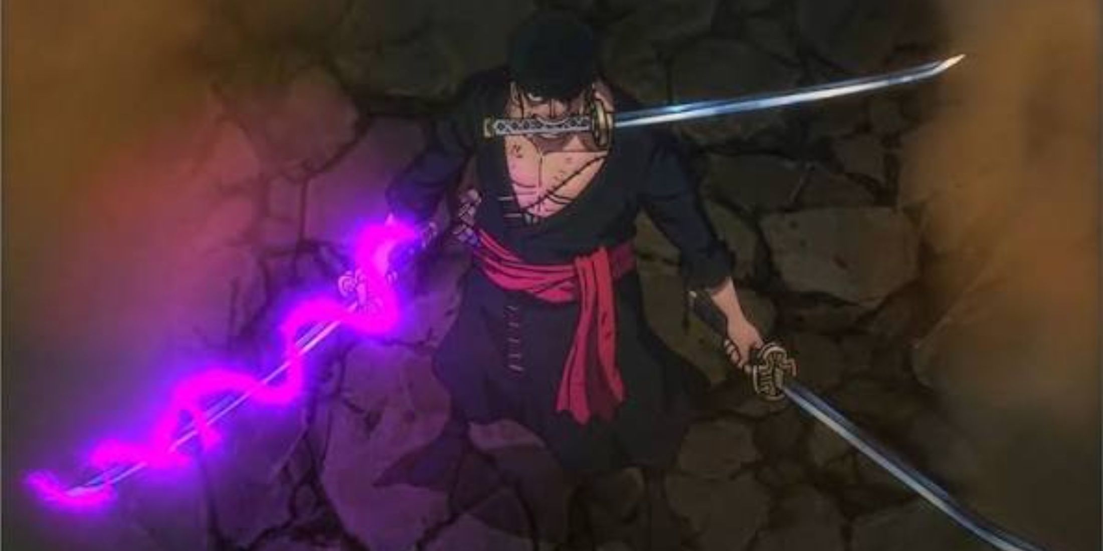 Zoro empowers his sword with Advanced Conqueror's Haki while fighting Kaido in One Piece.