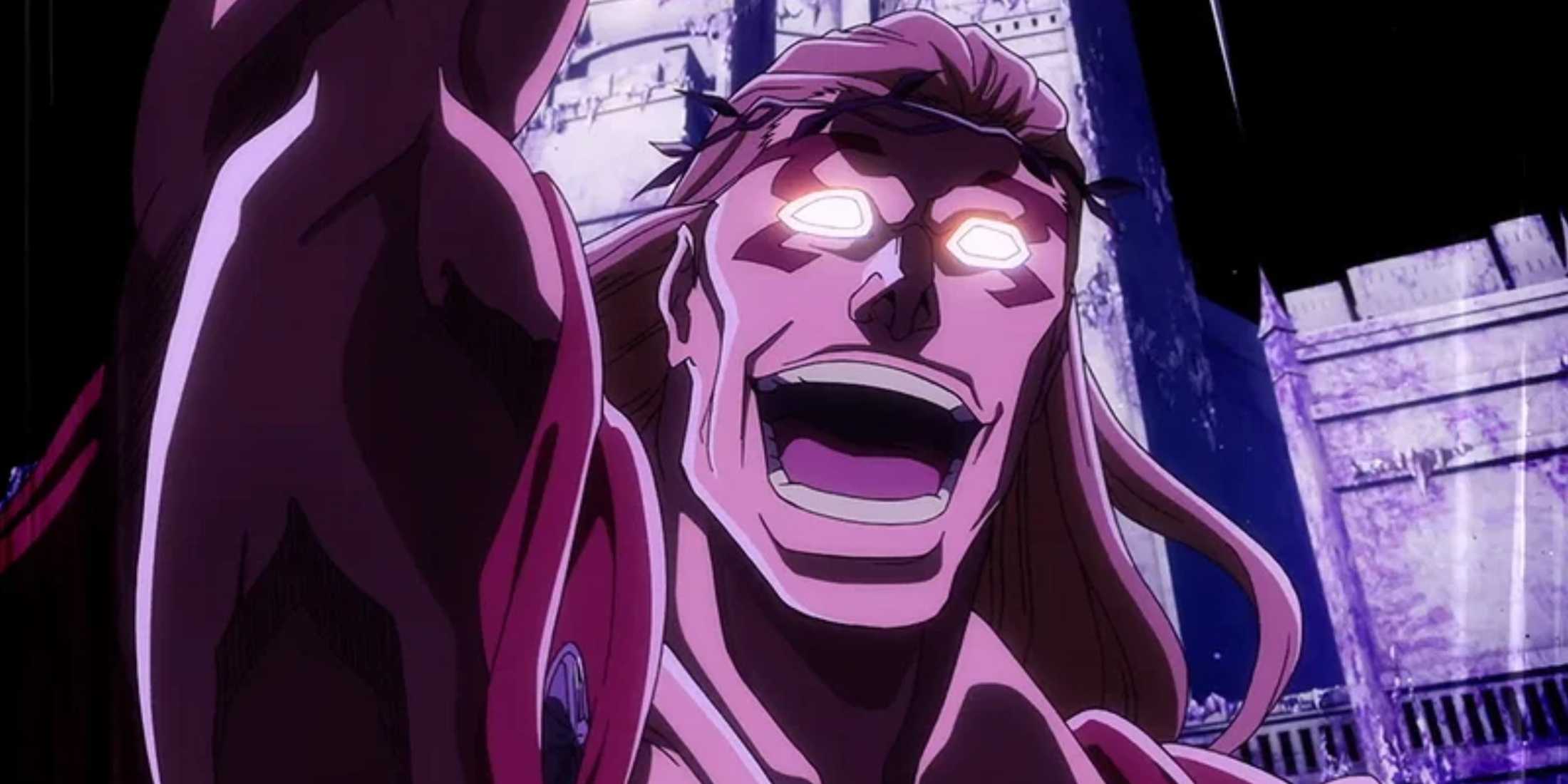 An empowered Gerard happily attacks the Soul Reapers in Soul King's Palace in Bleach: TYBW.