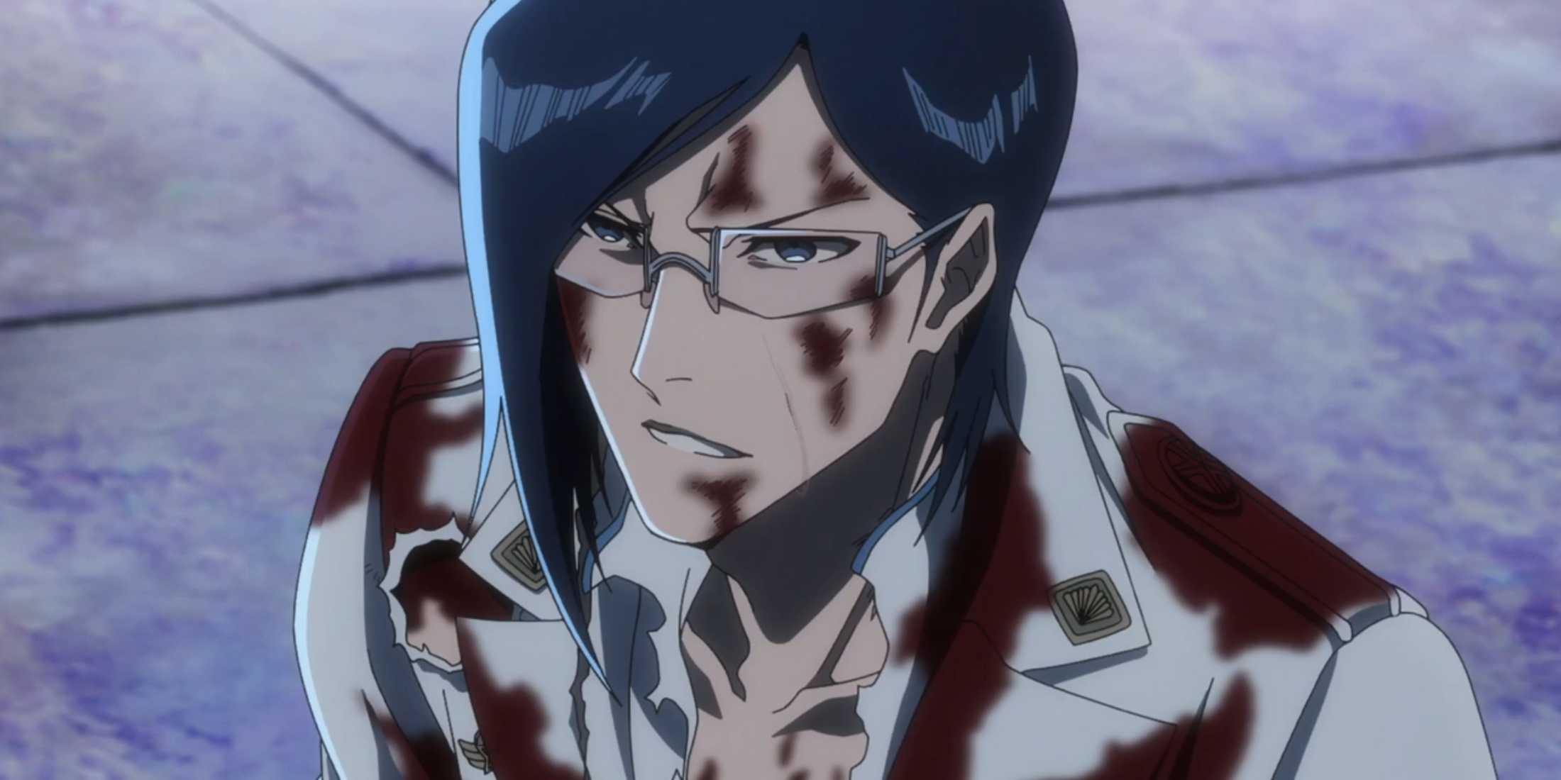 A bloody Uryu is healed after using The Antithesis on Jugram in Bleach: The Thousand-Year Blood War.