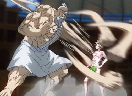 8 Dewa Anime Shonen Terkuat, Dibuat Peringkatnya 16 Adam dodges Zeus' punches during their fight in Record of Ragnarok.