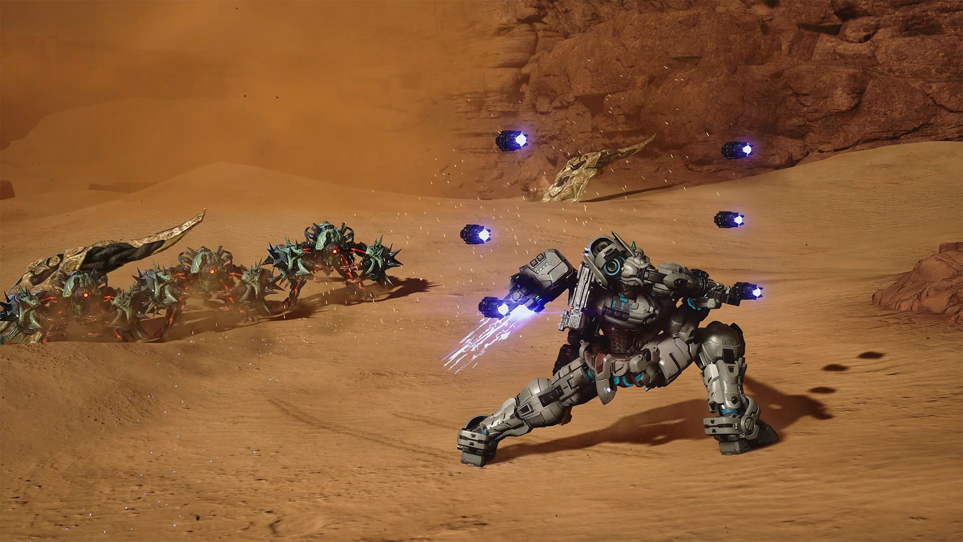 Gundam Rogue Orbit Screenshot 3 from release date trailer with combat rockets