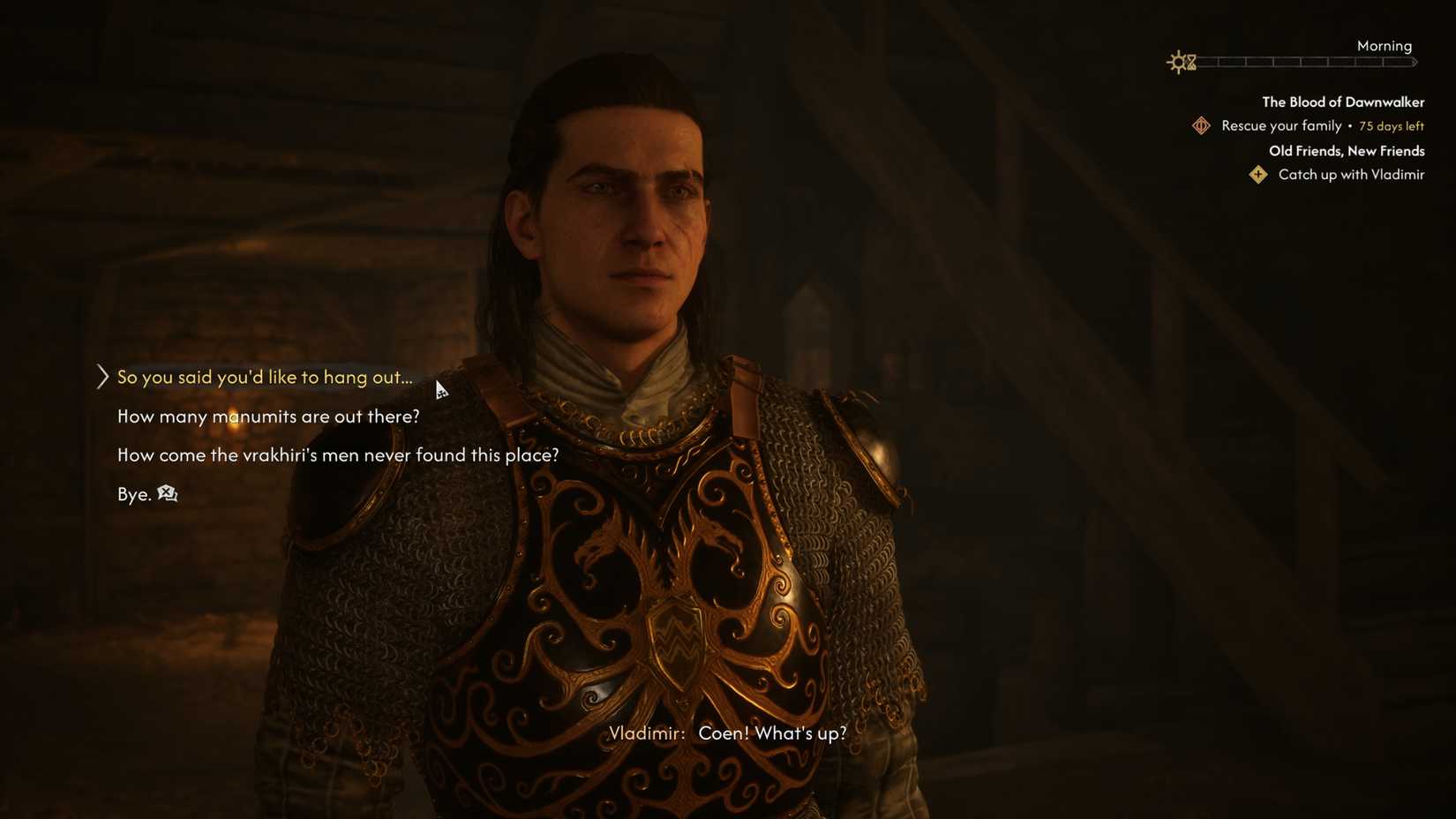 Old Friends, New Friends choices in Blood of Dawnwalker (4)