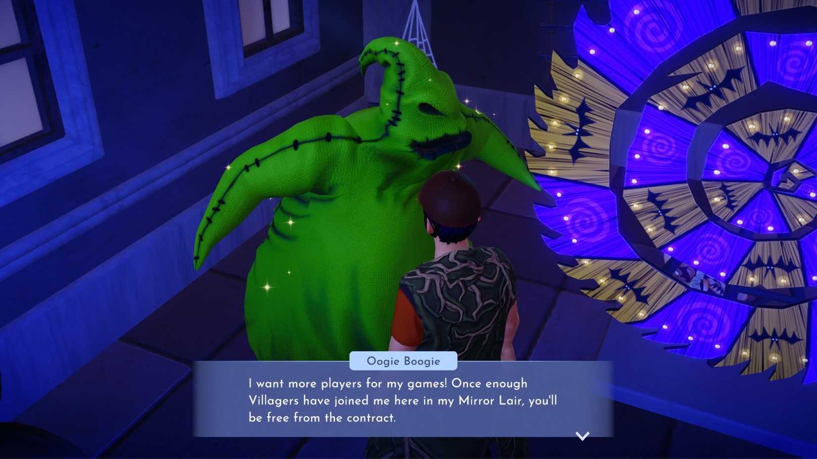 oogie boogie contract disney dreamlight valley ddv