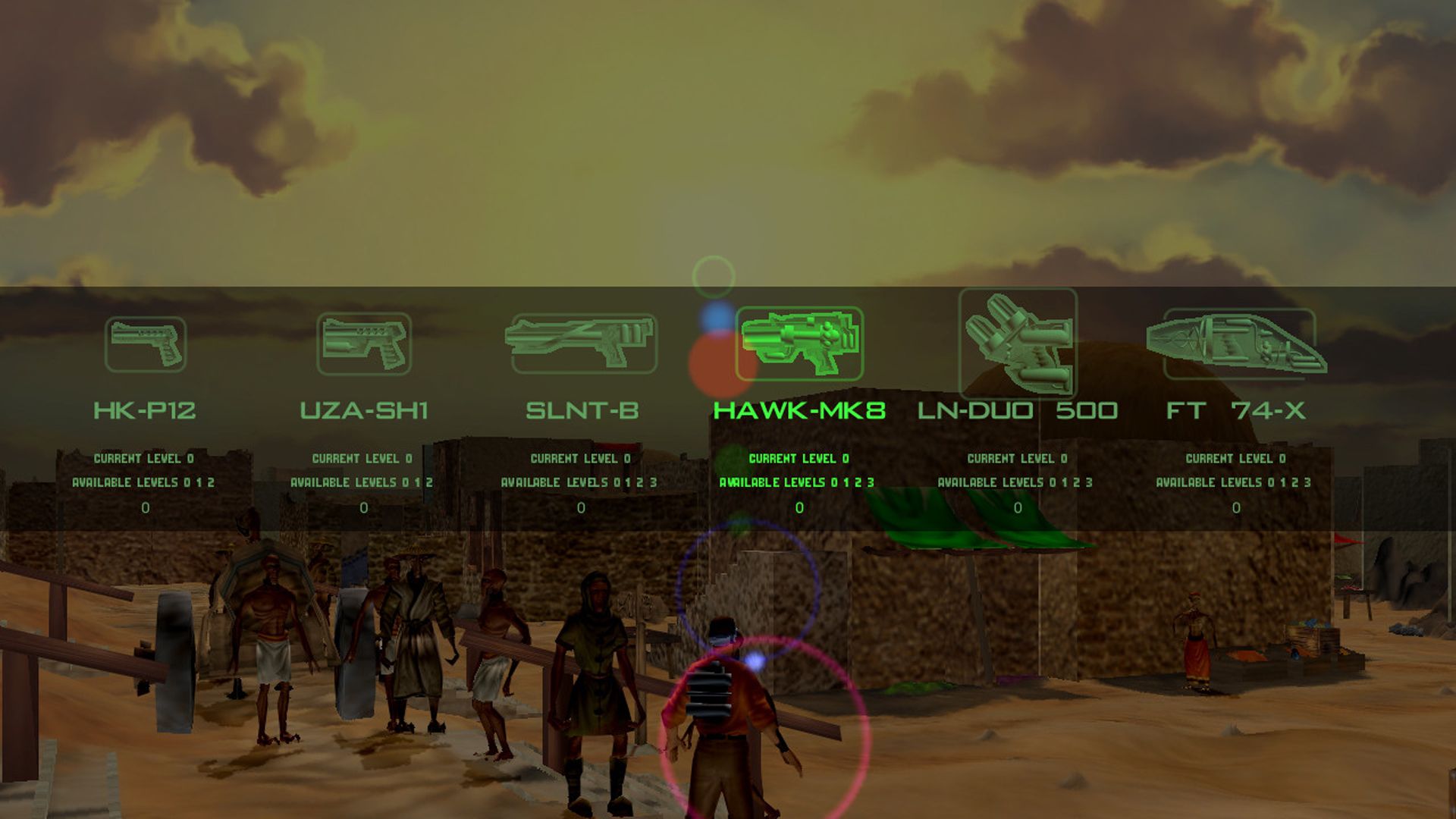 outcast 1999 game weapons