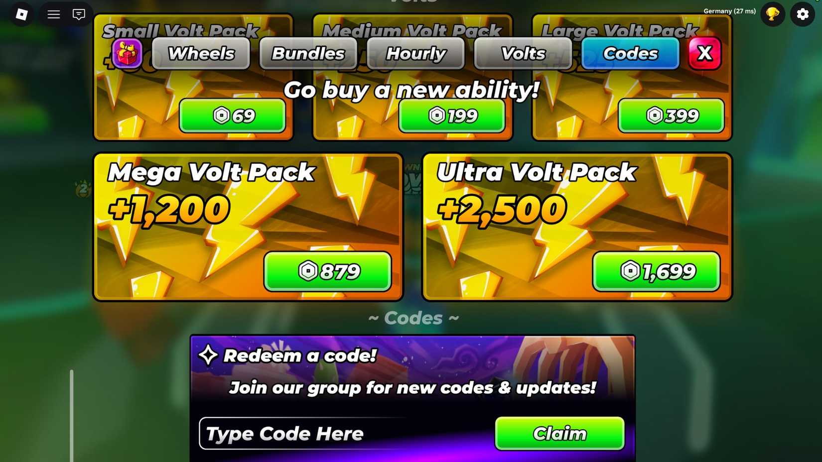 OVERTAKE the codes tab