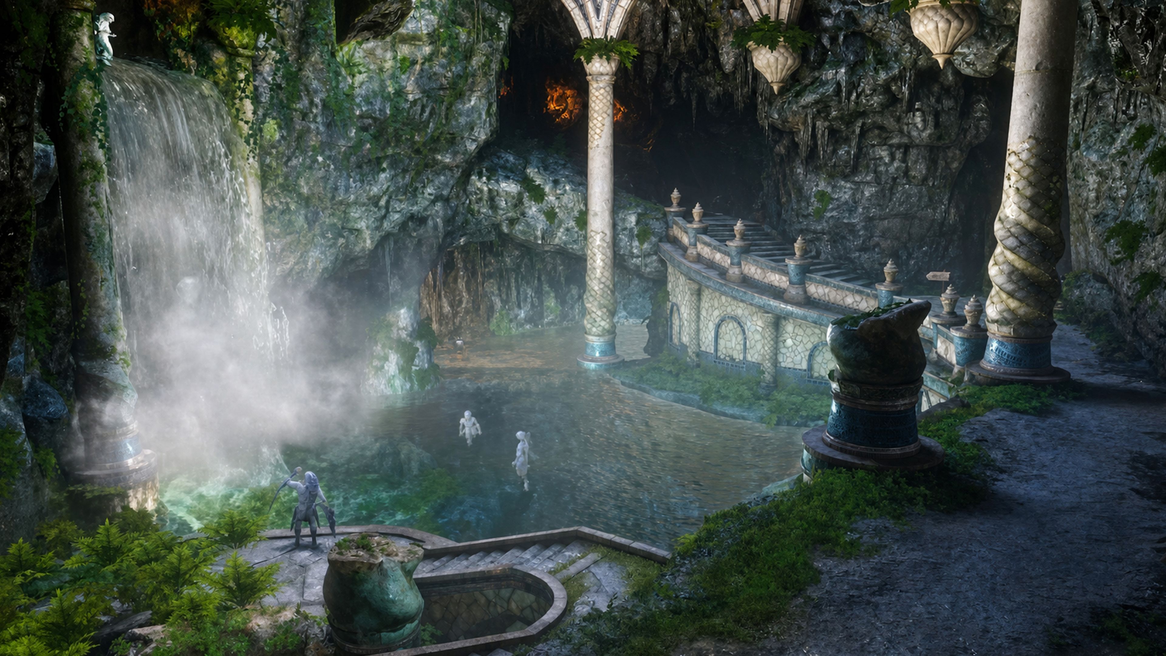 Overview of Zora's Domain in the Zelda Ocarina of Time remake on Switch 2