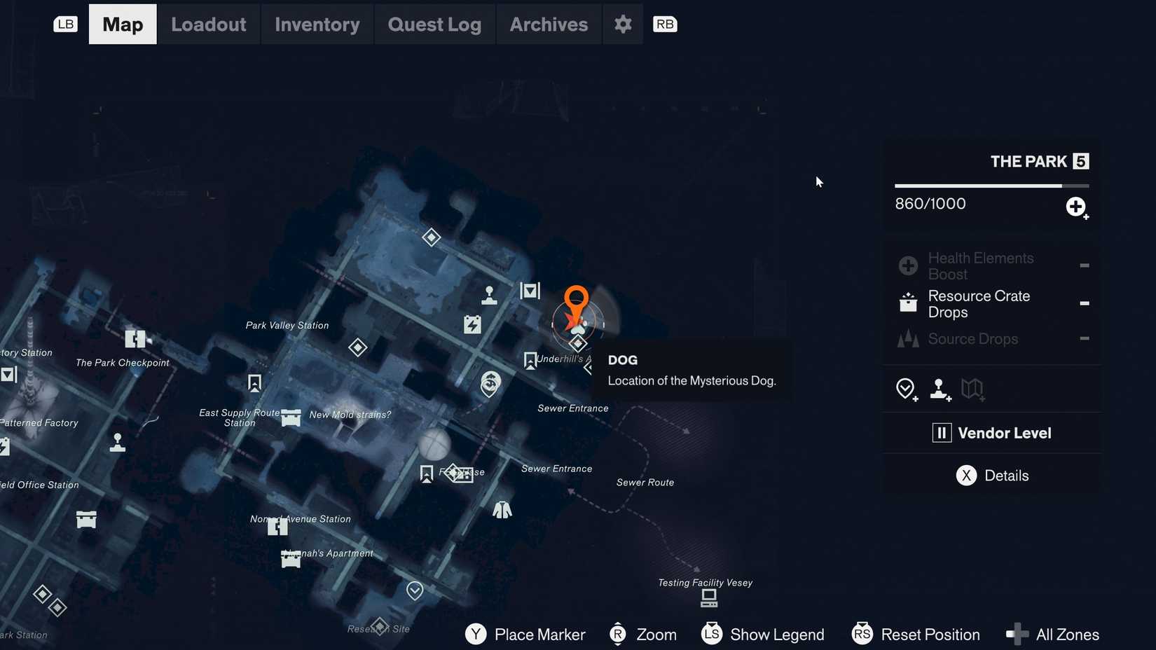 Park Dog Location Control Resonant