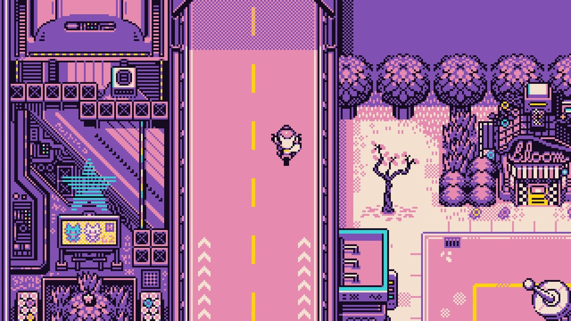 cali and kira the co-protagonists in petal runner riding a bike together.