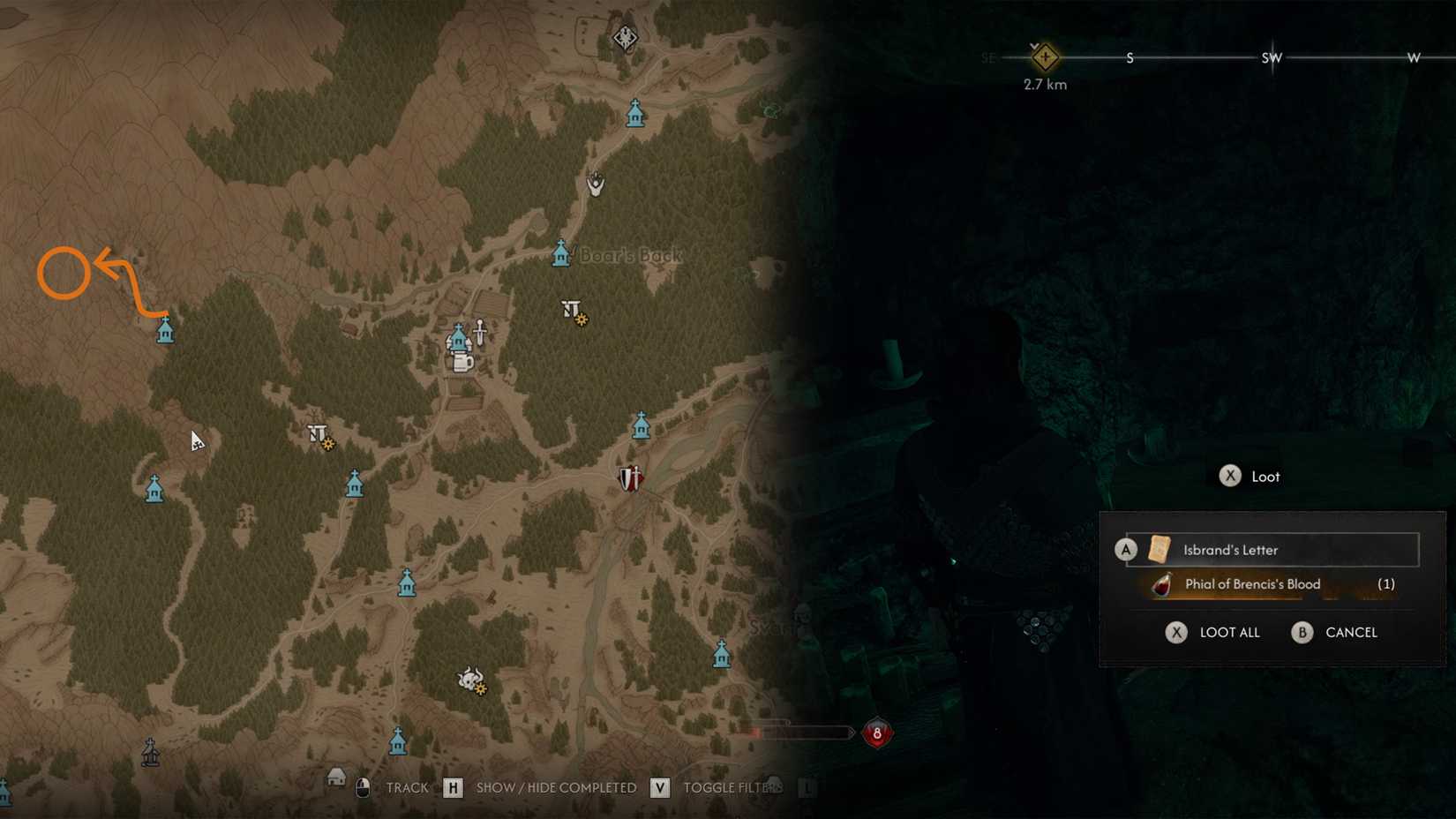 Phial of Brencis Blood Location in The Blood of Dawnwwalker